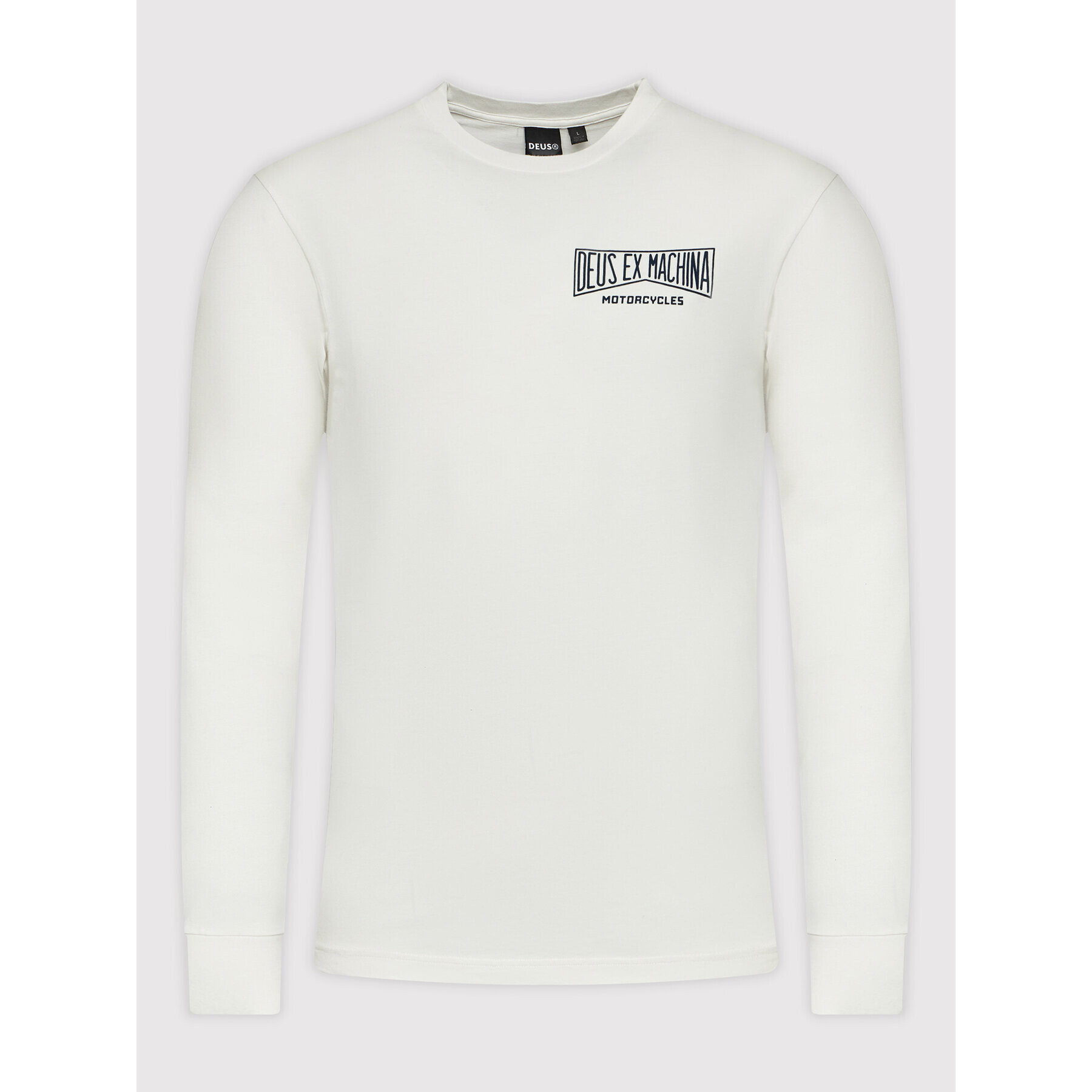 Deus Ex Machina Тениска с дълъг ръкав Leander Ls Tee DMF2011324B Бял Regular Fit - Pepit.bg