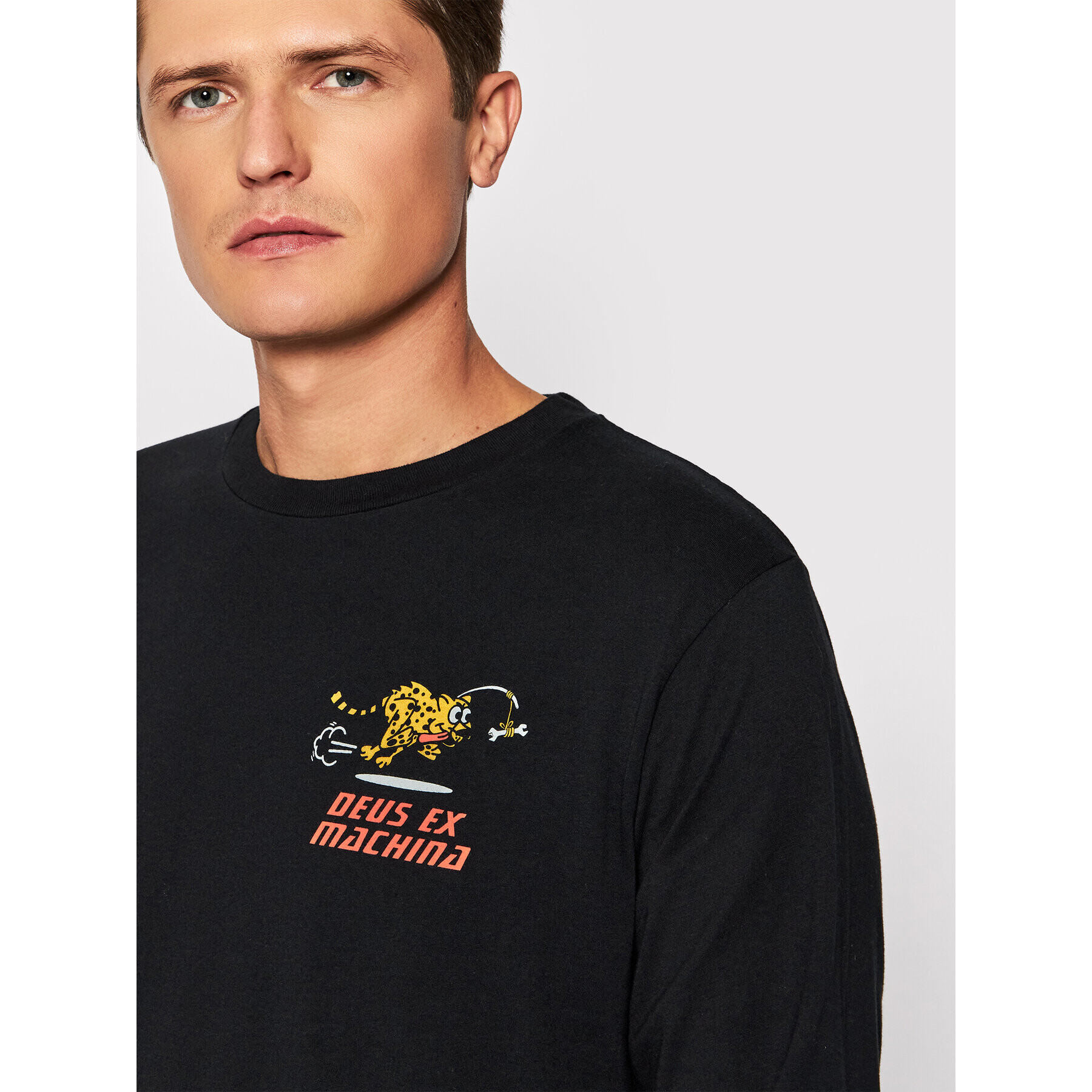 Deus Ex Machina Тениска с дълъг ръкав Rambler Ls Tee DMF2011324A Черен Regular Fit - Pepit.bg