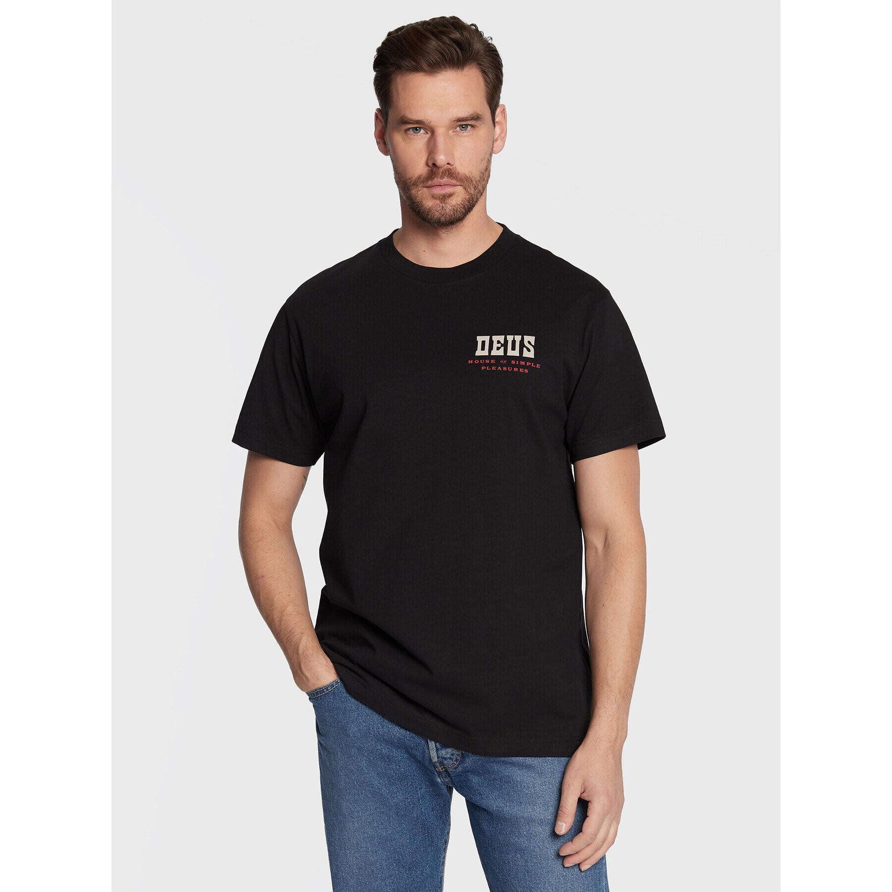 Deus Ex Machina Тишърт Cyprus DMF221400A Черен Regular Fit - Pepit.bg