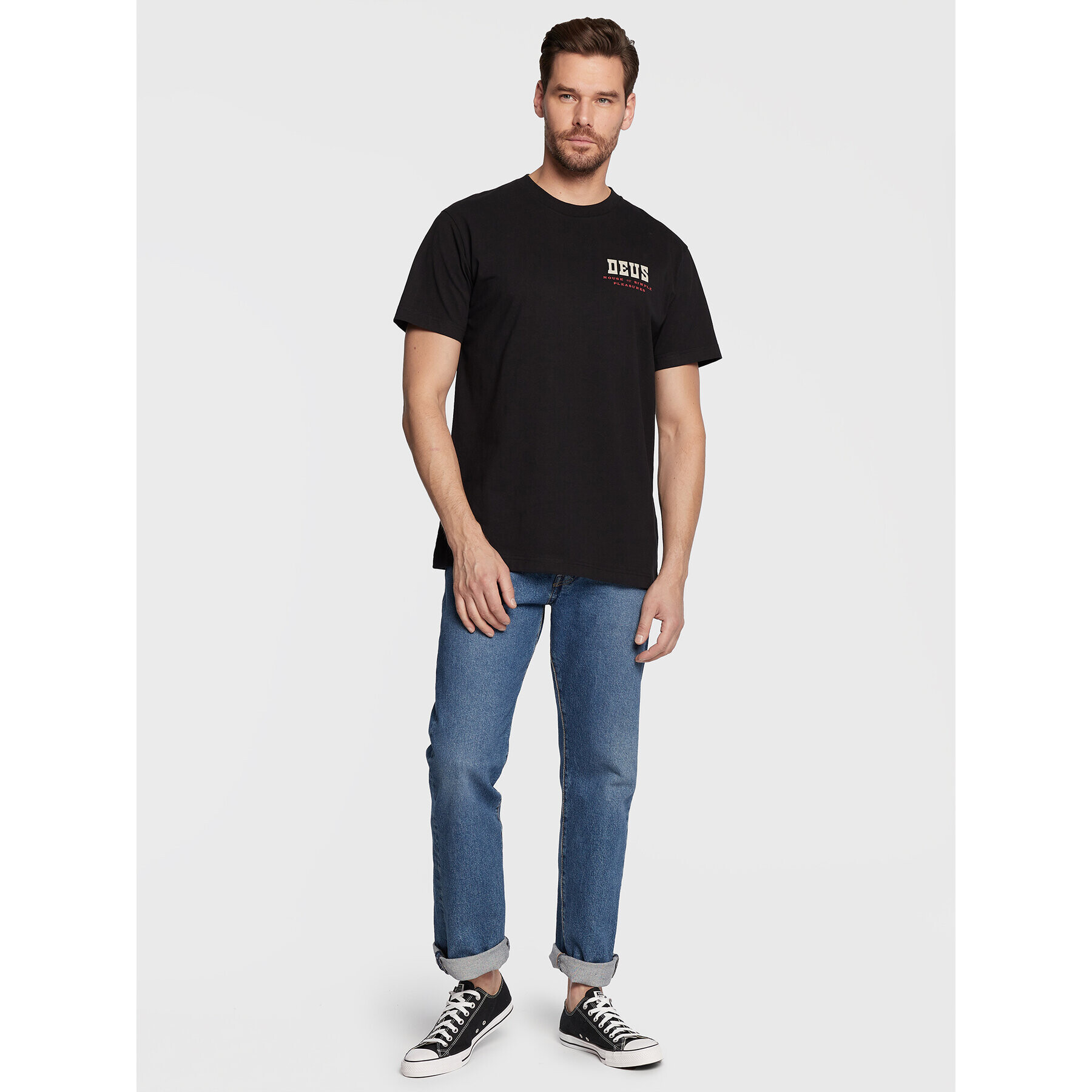 Deus Ex Machina Тишърт Cyprus DMF221400A Черен Regular Fit - Pepit.bg