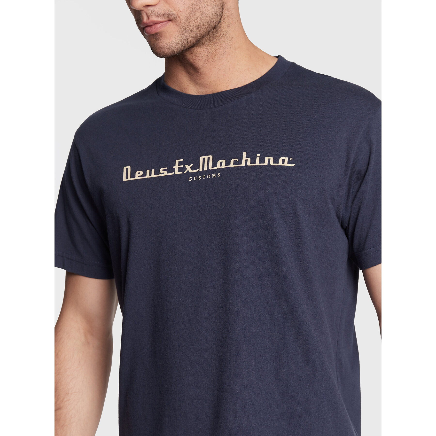 Deus Ex Machina Тишърт Delorean DMF221380C Тъмносин Regular Fit - Pepit.bg