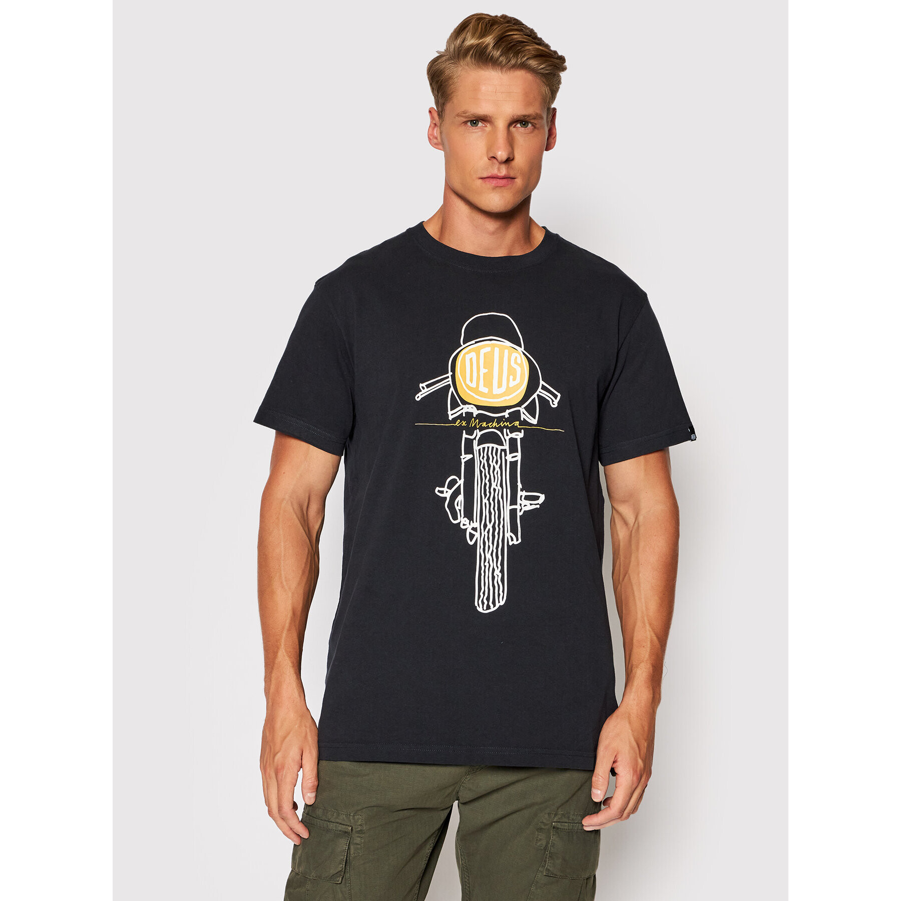 Deus Ex Machina Тишърт Frontal Matchless DMW41808H Черен Regular Fit - Pepit.bg