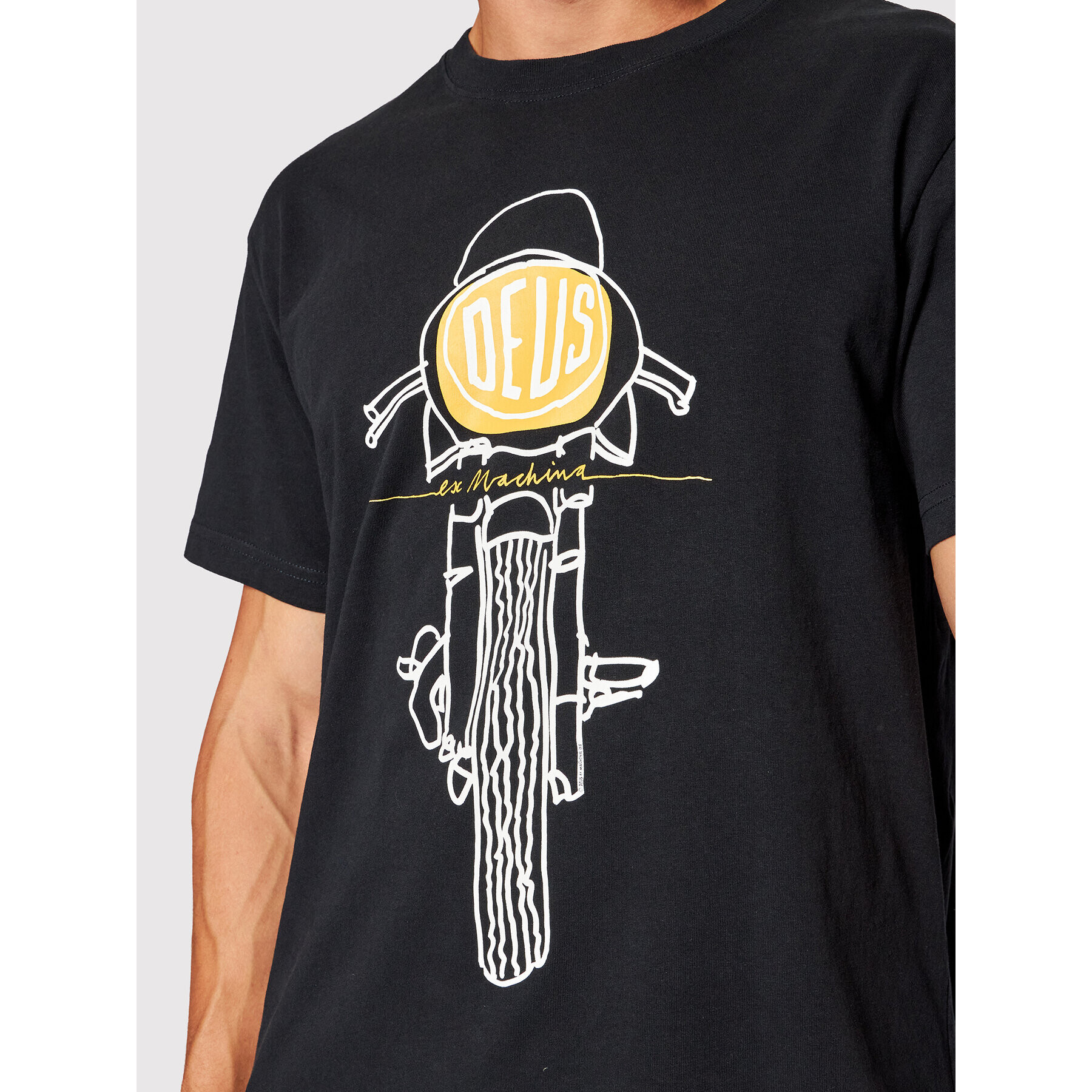 Deus Ex Machina Тишърт Frontal Matchless DMW41808H Черен Regular Fit - Pepit.bg