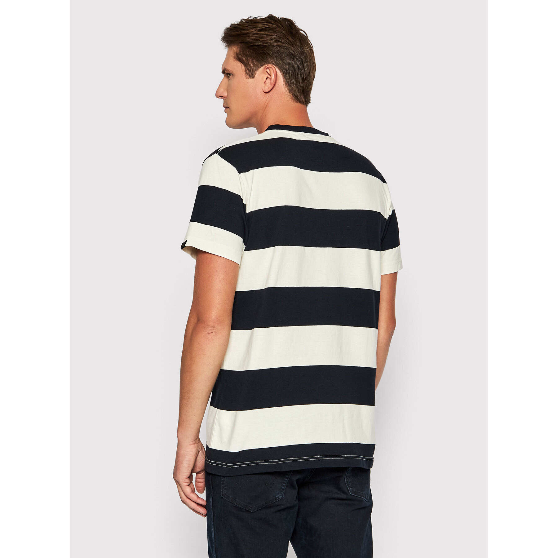 Deus Ex Machina Тишърт Jahral Stripe Tee DMP2011199 Черен Regular Fit - Pepit.bg