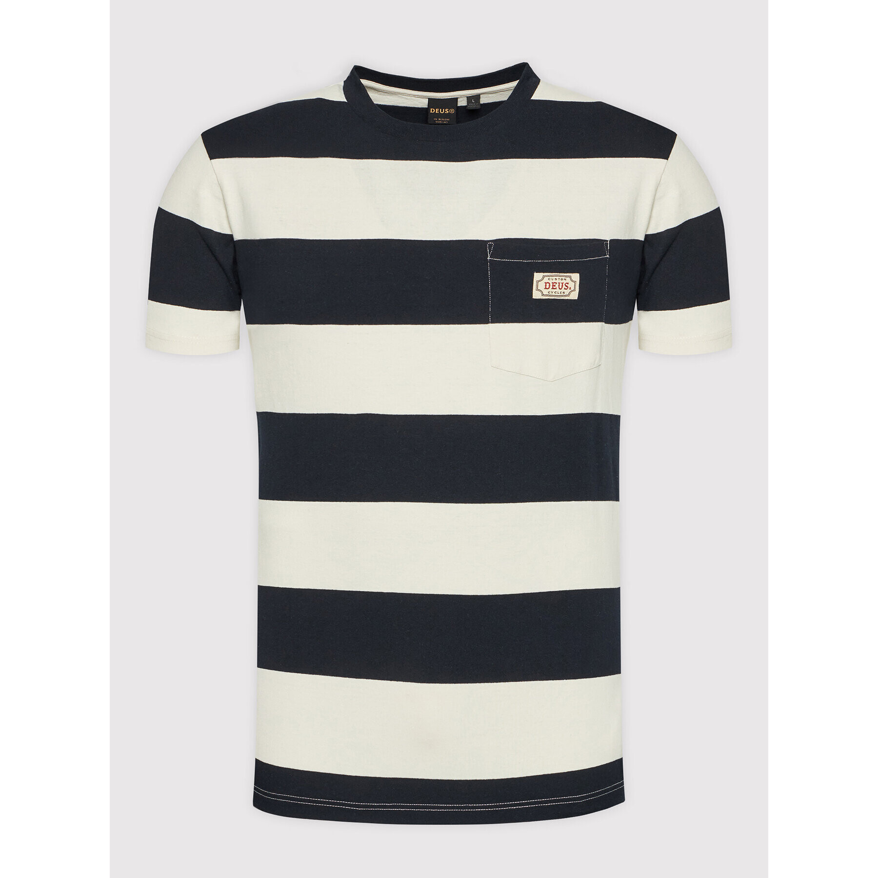 Deus Ex Machina Тишърт Jahral Stripe Tee DMP2011199 Черен Regular Fit - Pepit.bg