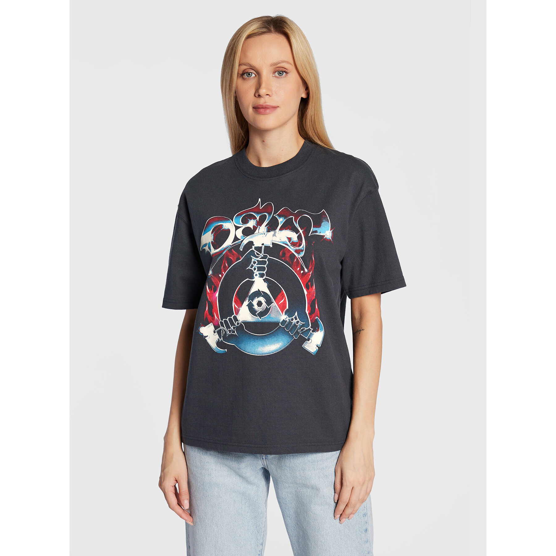 Deus Ex Machina Тишърт Plunder DLF221542A Сив Oversize - Pepit.bg