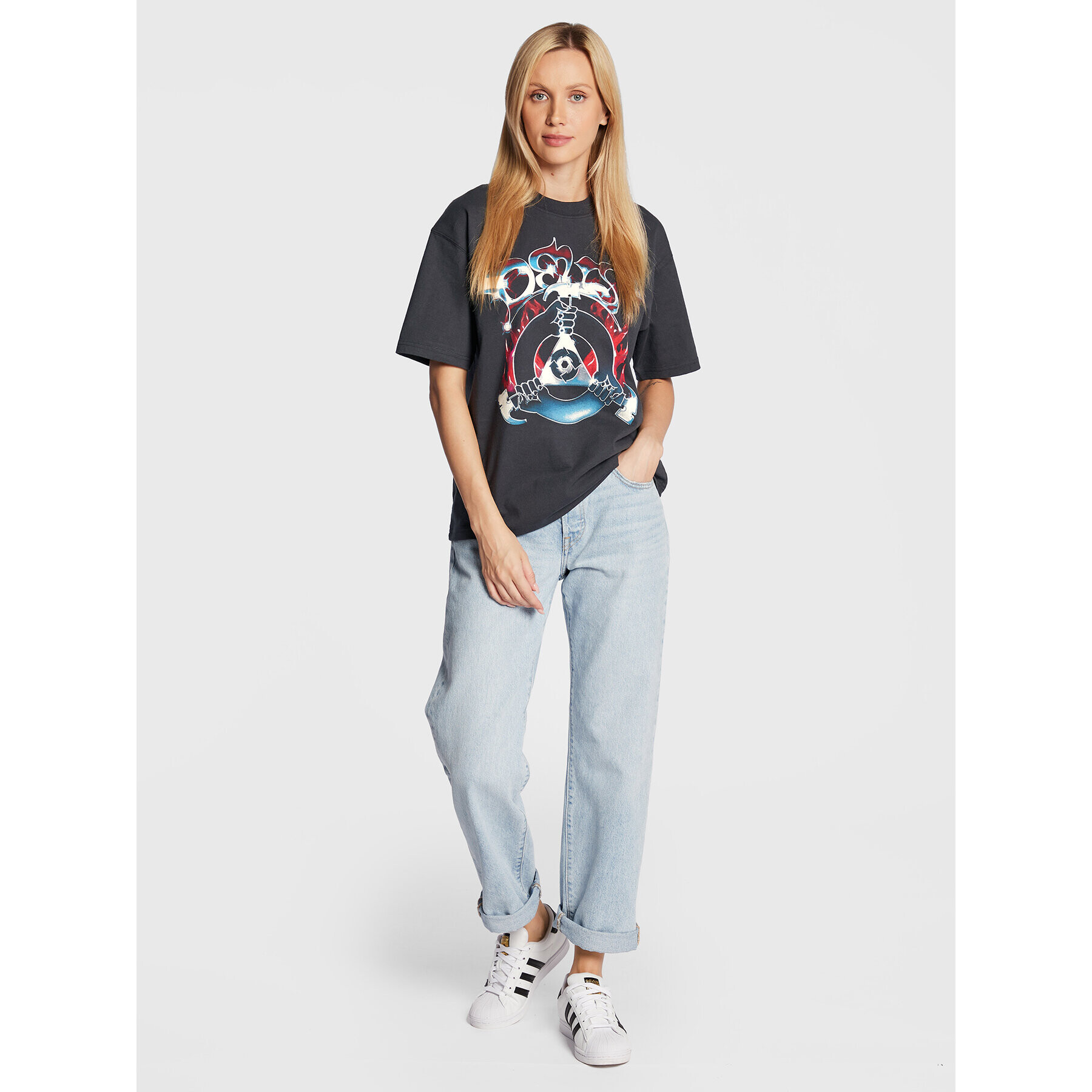Deus Ex Machina Тишърт Plunder DLF221542A Сив Oversize - Pepit.bg