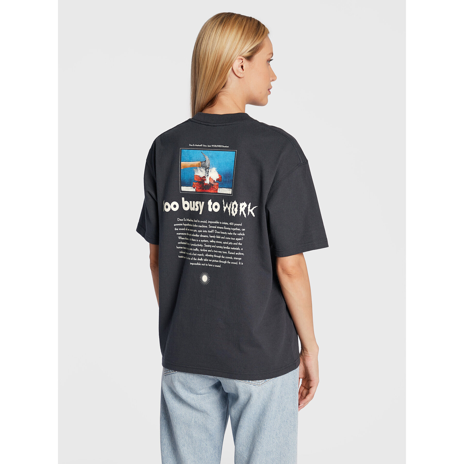 Deus Ex Machina Тишърт Plunder DLF221542A Сив Oversize - Pepit.bg