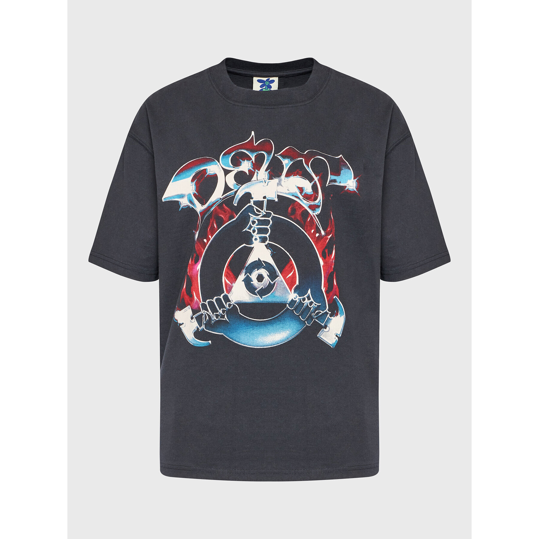 Deus Ex Machina Тишърт Plunder DLF221542A Сив Oversize - Pepit.bg
