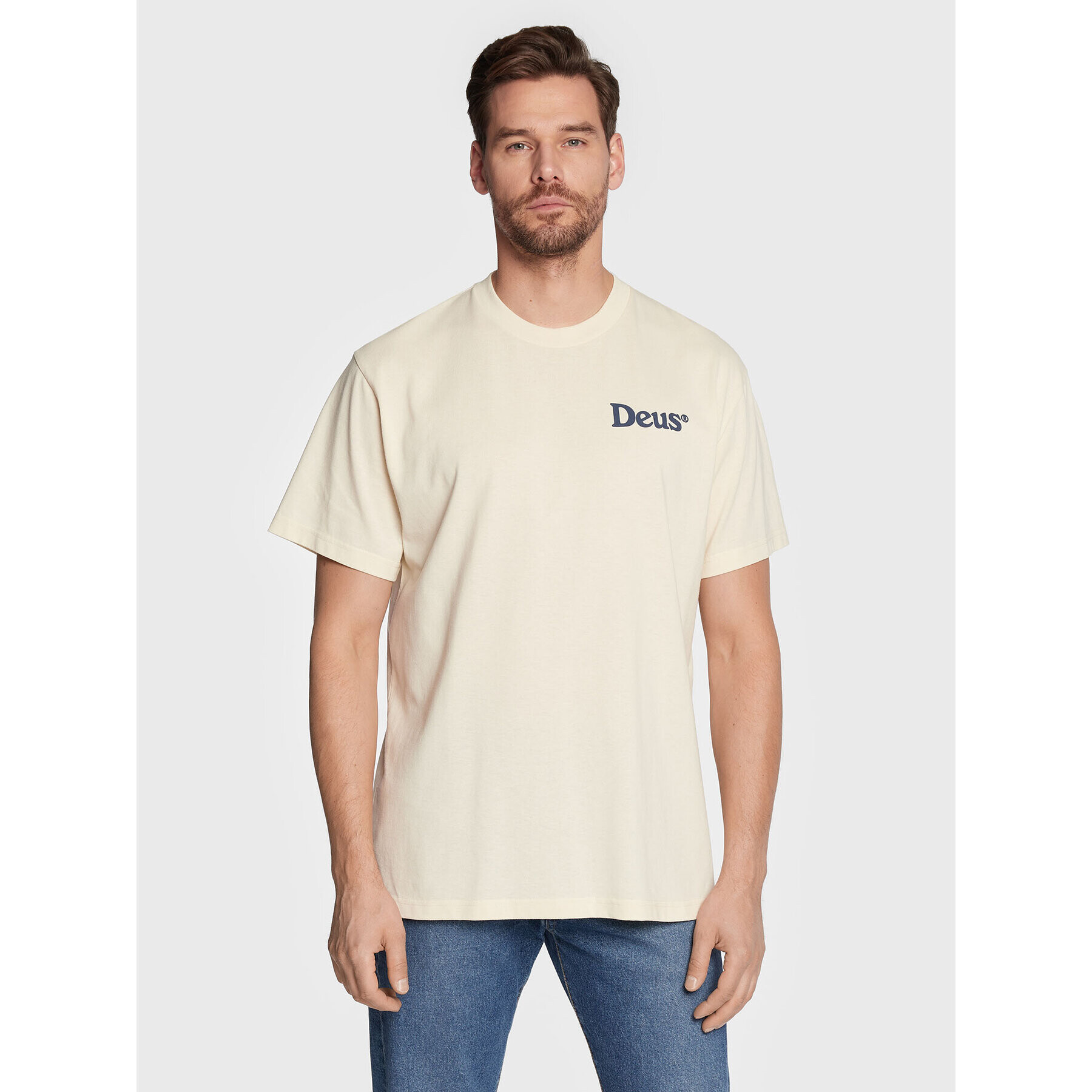 Deus Ex Machina Тишърт Slow Burn DMF221337B Бежов Boxy Fit - Pepit.bg