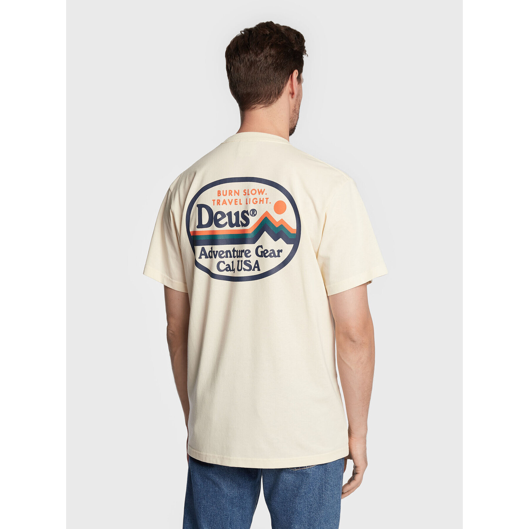 Deus Ex Machina Тишърт Slow Burn DMF221337B Бежов Boxy Fit - Pepit.bg