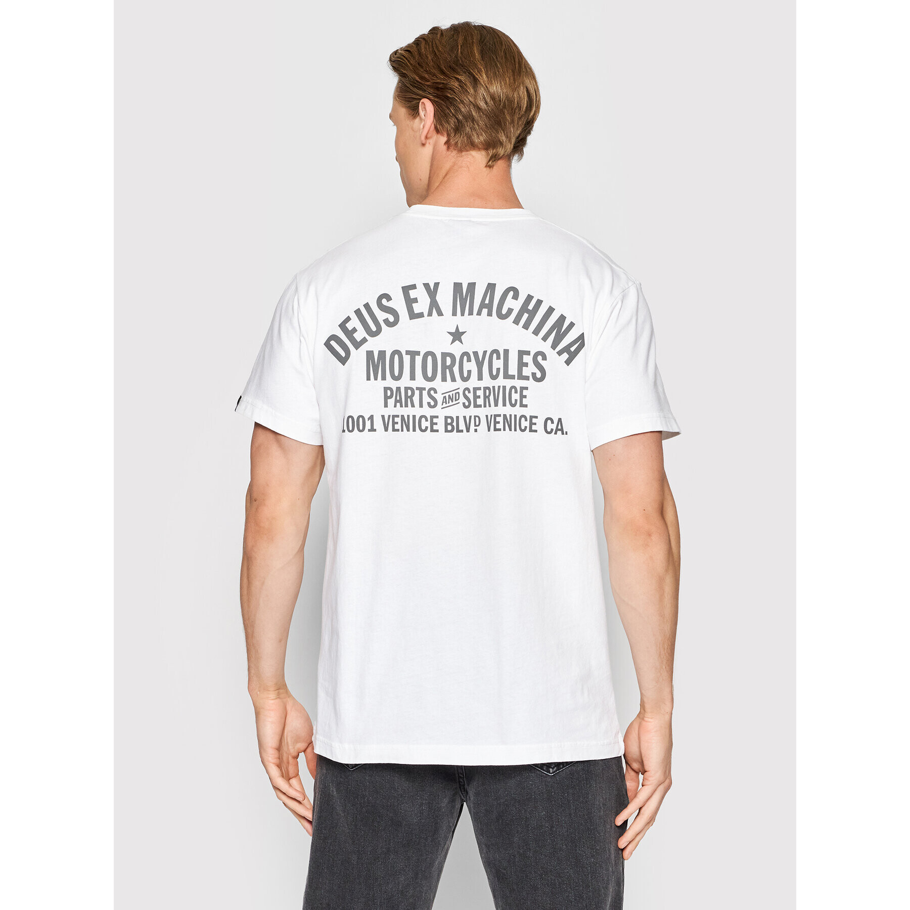 Deus Ex Machina Тишърт Venice Address T_DMW41808C Бял Regular Fit - Pepit.bg