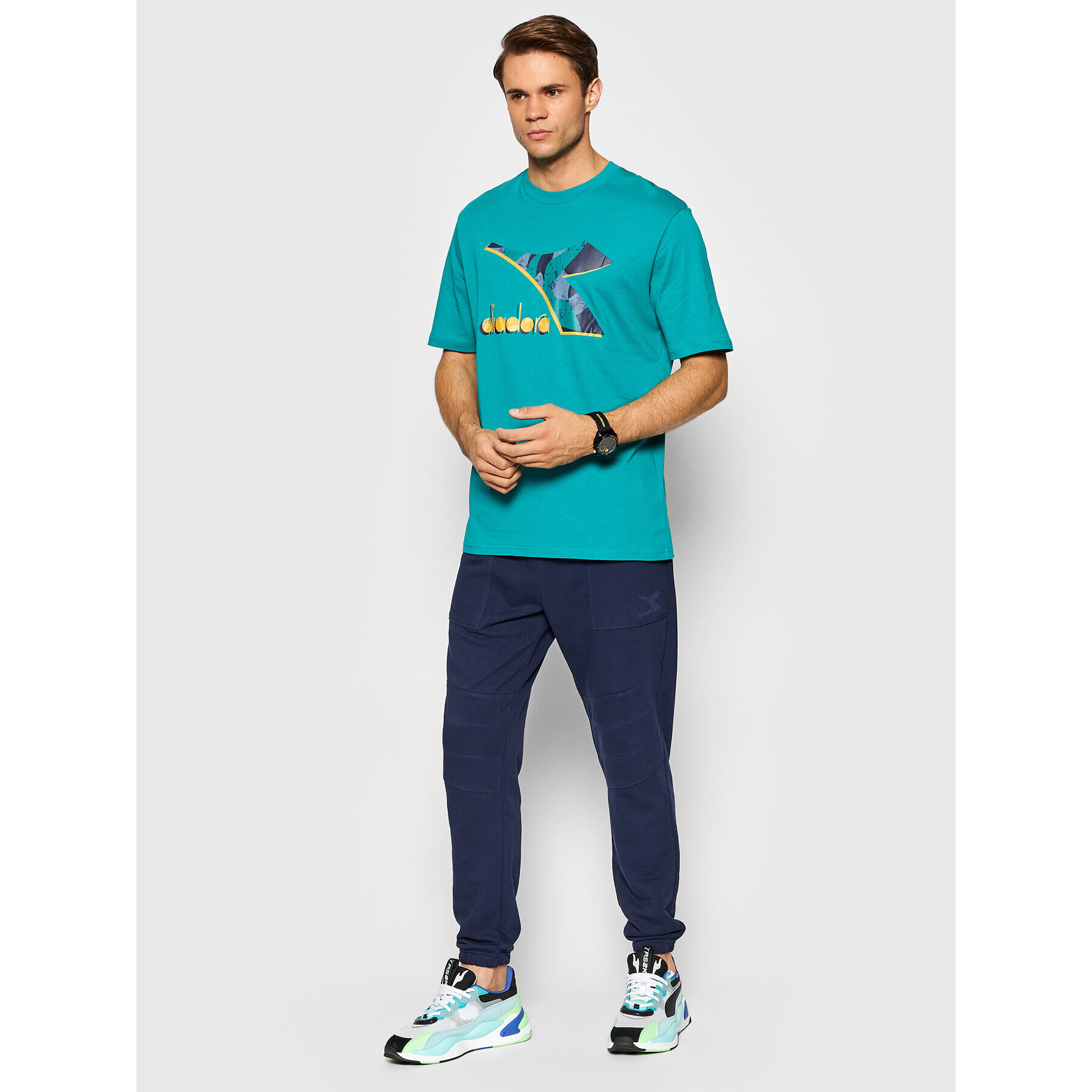 Diadora Долнище анцуг Cuff Shield 102.177749 Тъмносин Regular Fit - Pepit.bg