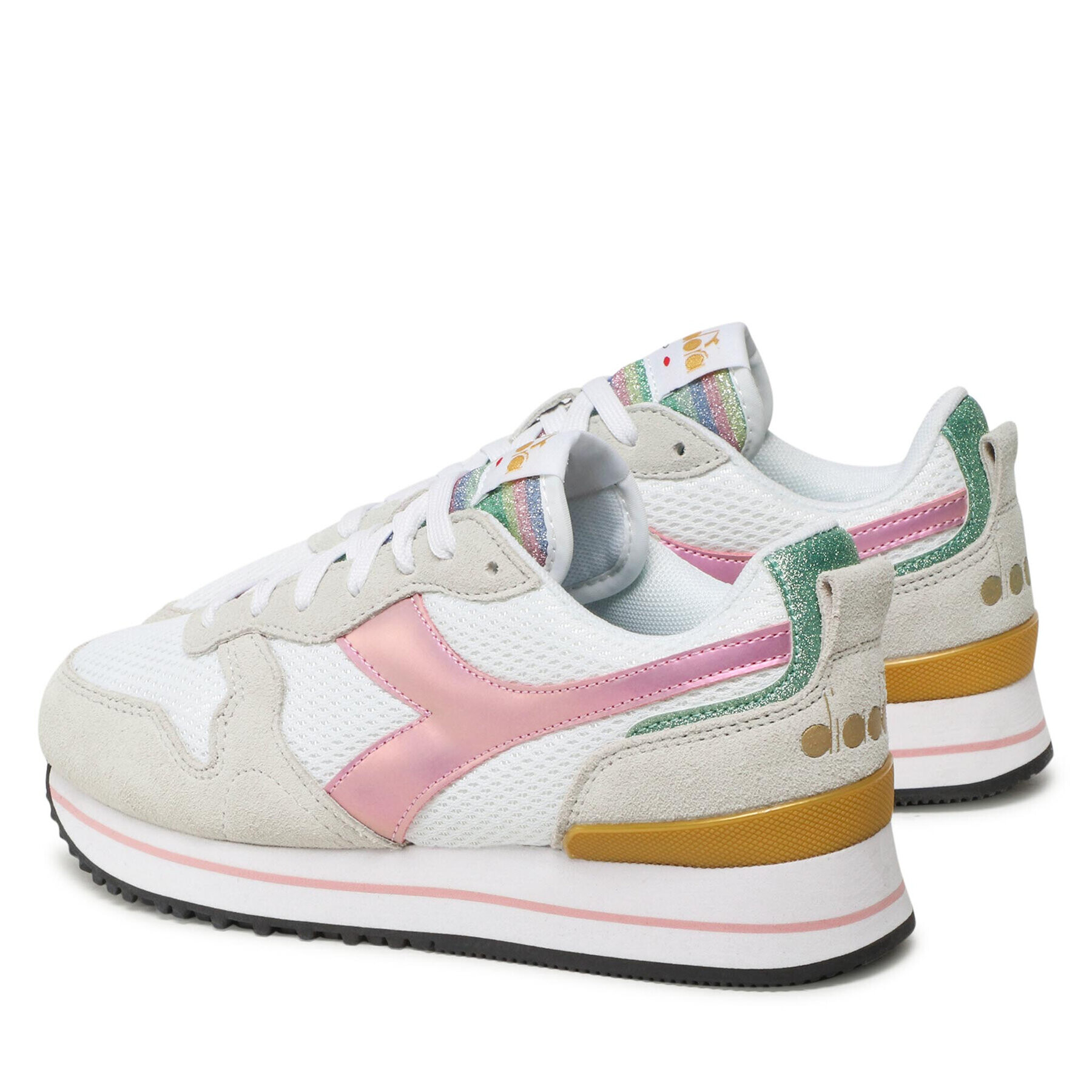 Diadora Сникърси Olympia Platform Glitter Rainbow Wn 101.178330 01 C3113 Бял - Pepit.bg