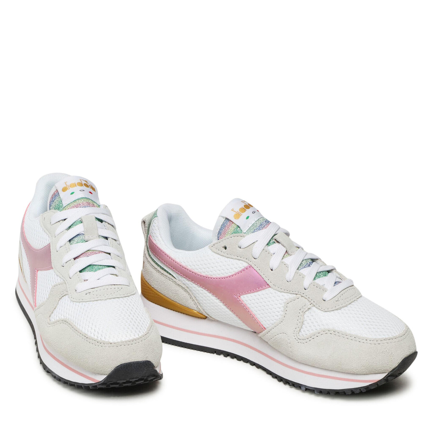 Diadora Сникърси Olympia Platform Glitter Rainbow Wn 101.178330 01 C3113 Бял - Pepit.bg