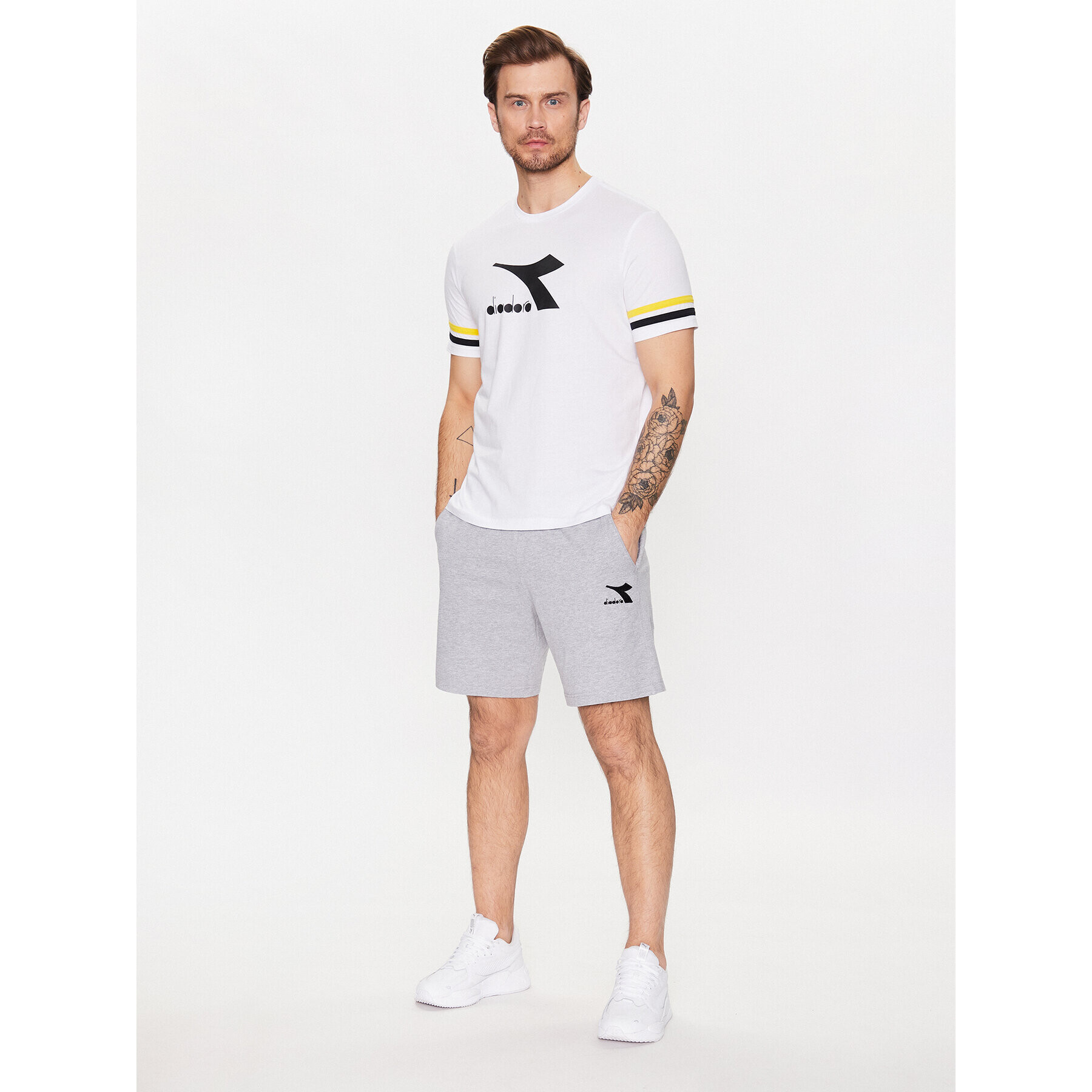 Diadora Спортни шорти Core 102.179760 Сив Regular Fit - Pepit.bg