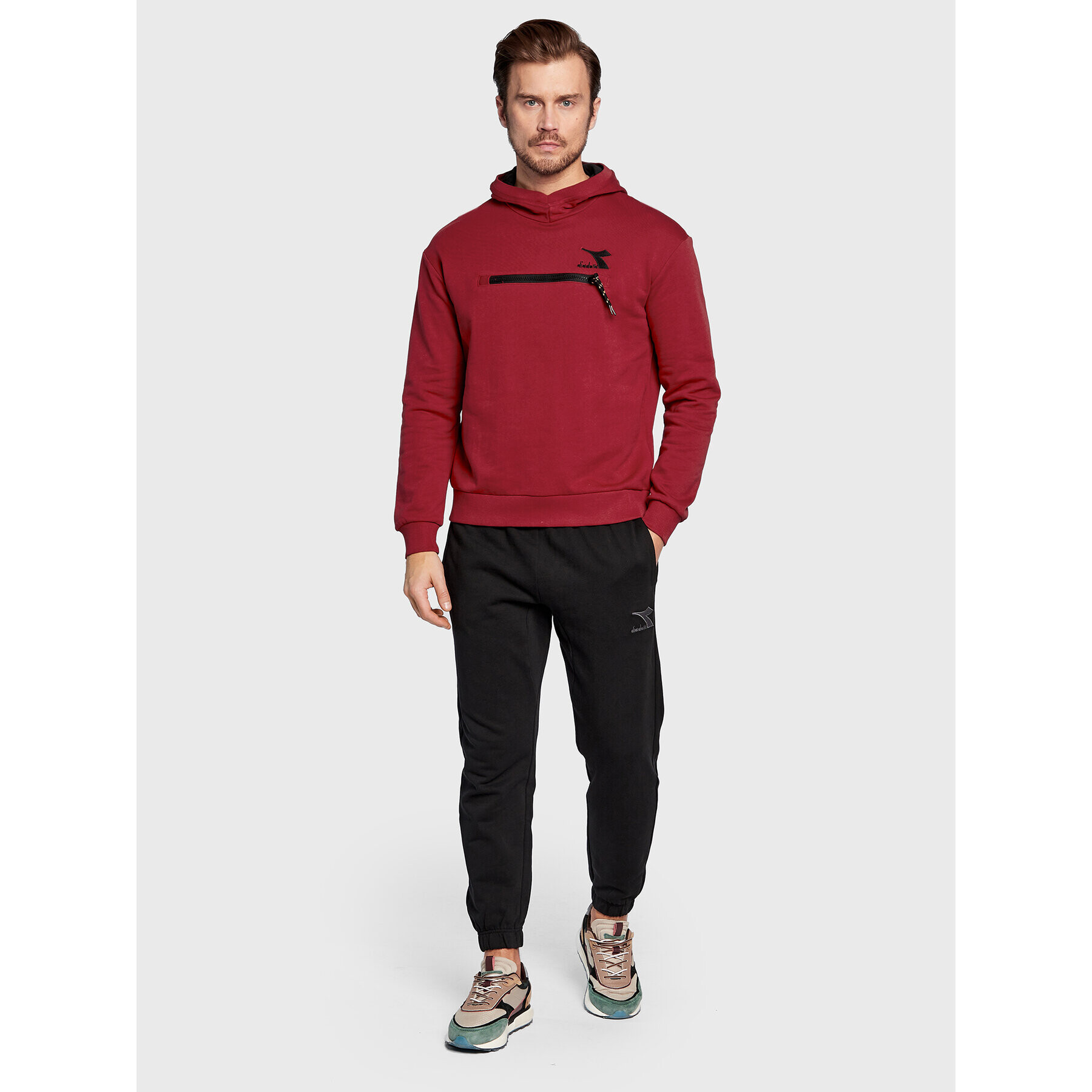 Diadora Суитшърт Drift 102.178668 Червен Relaxed Fit - Pepit.bg