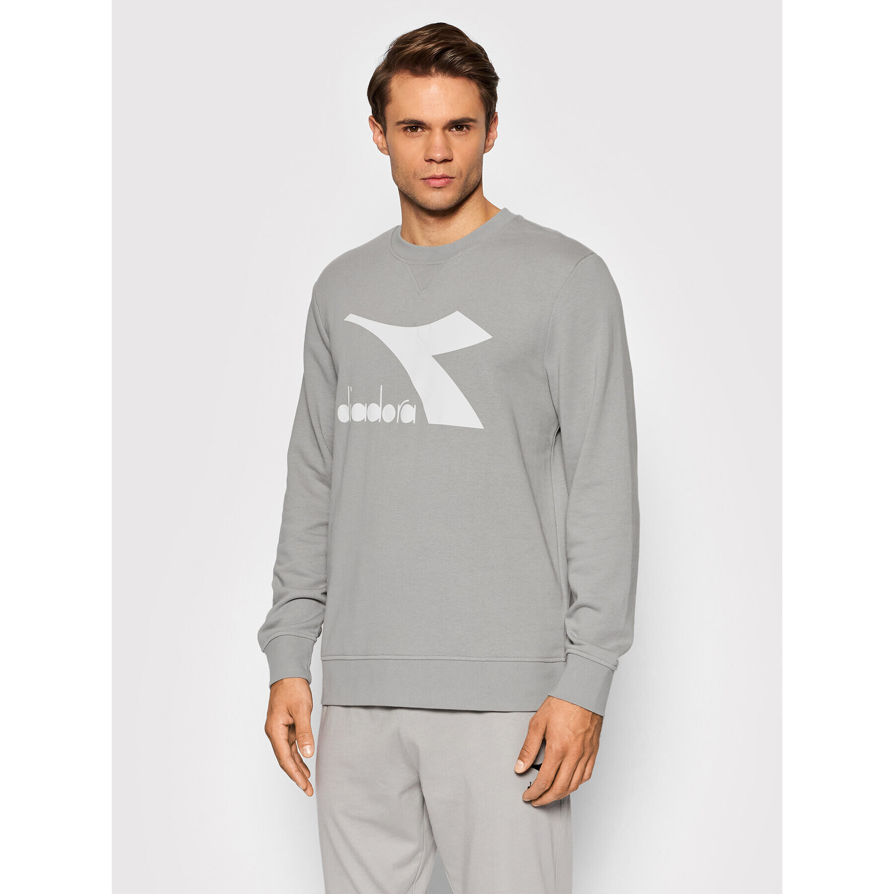 Diadora Суитшърт Logo Chromia 102.177764 Сив Regular Fit - Pepit.bg