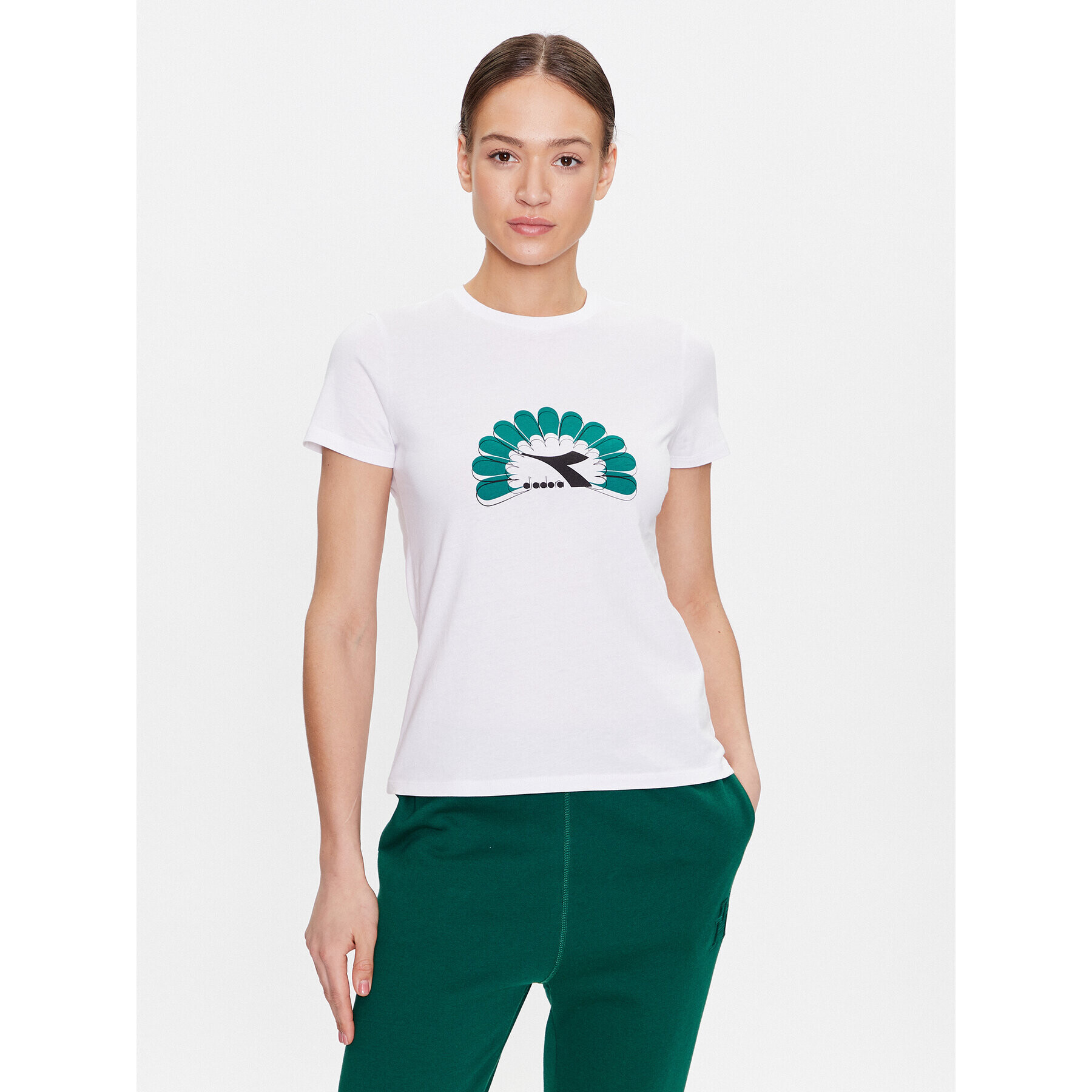 Diadora Тишърт 102.179332 Бял Regular Fit - Pepit.bg