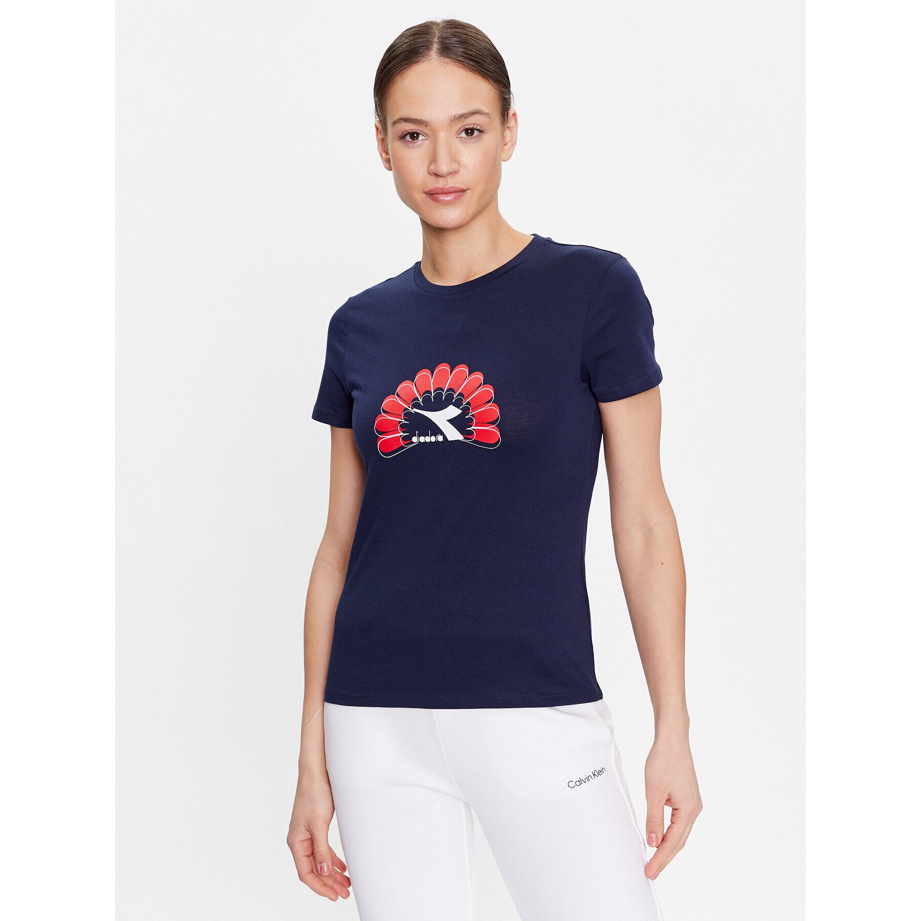 Diadora Тишърт 102.179332 Тъмносин Regular Fit - Pepit.bg