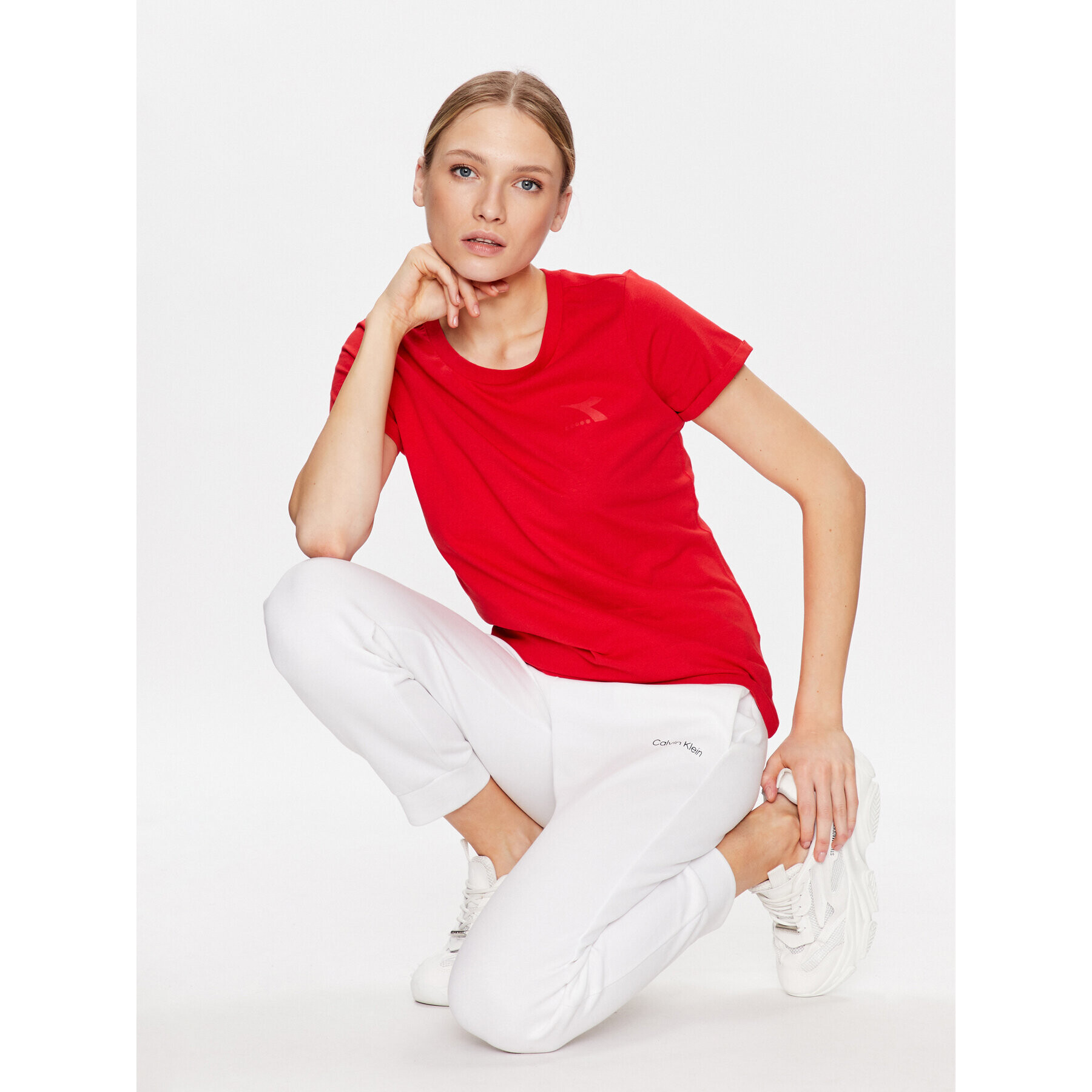 Diadora Тишърт Core 102.179375 Червен Regular Fit - Pepit.bg