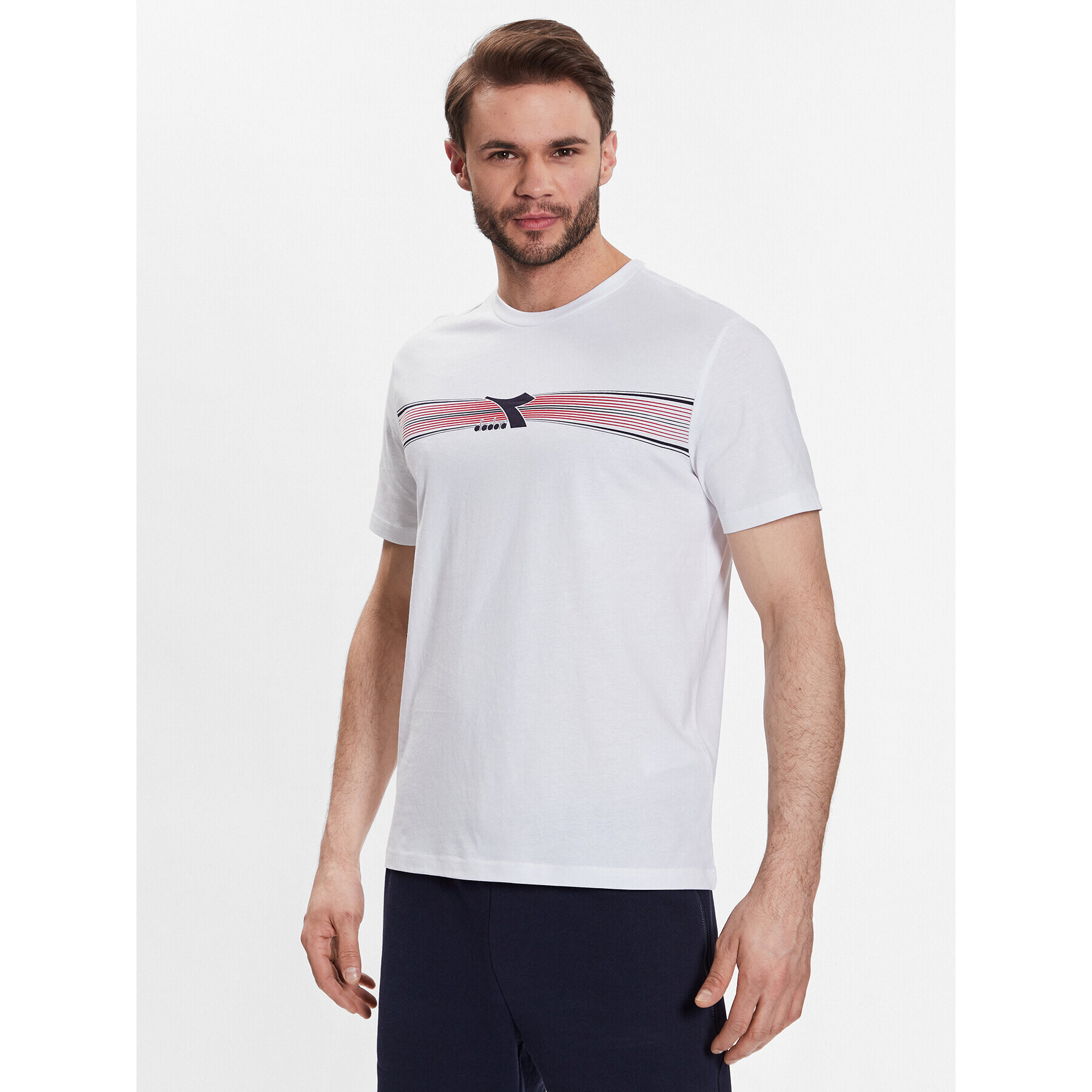 Diadora Тишърт Logo 102.179311 Бял Regular Fit - Pepit.bg