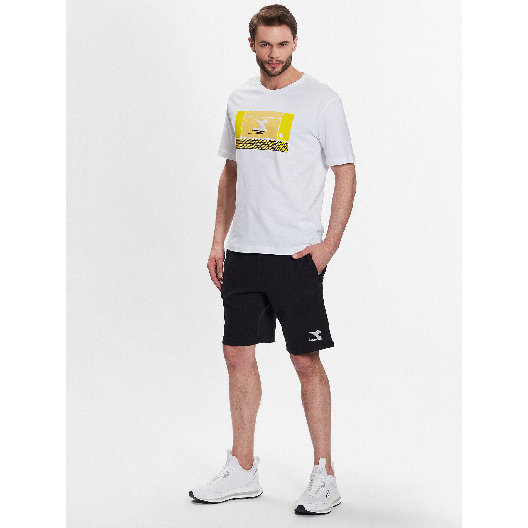 Diadora Тишърт Match Point 102.179312 Бял Regular Fit - Pepit.bg