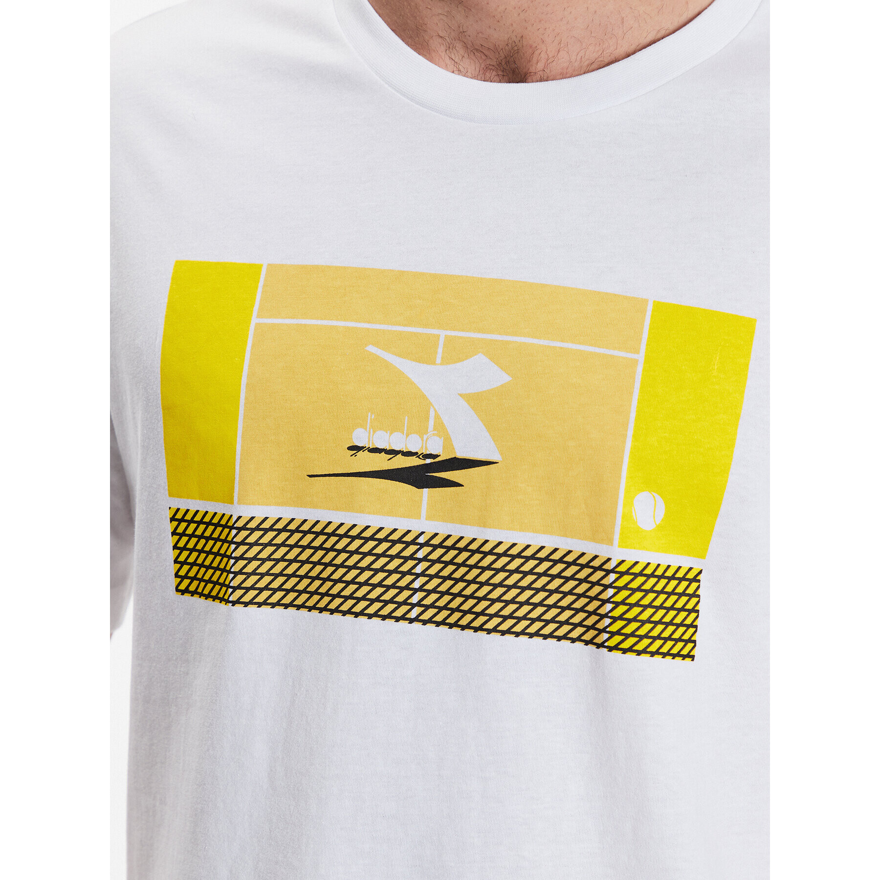 Diadora Тишърт Match Point 102.179312 Бял Regular Fit - Pepit.bg