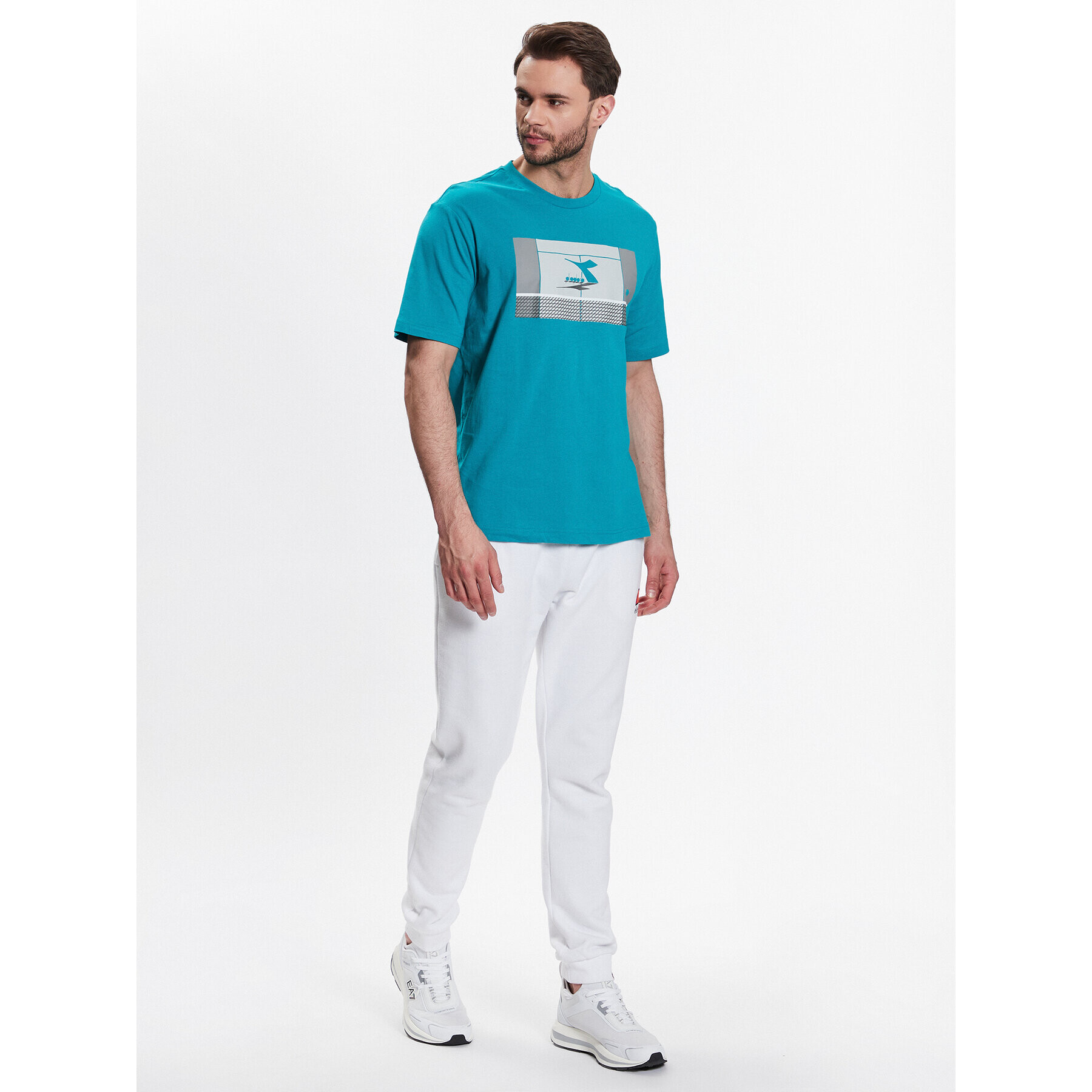 Diadora Тишърт Match Point 102.179312 Син Regular Fit - Pepit.bg