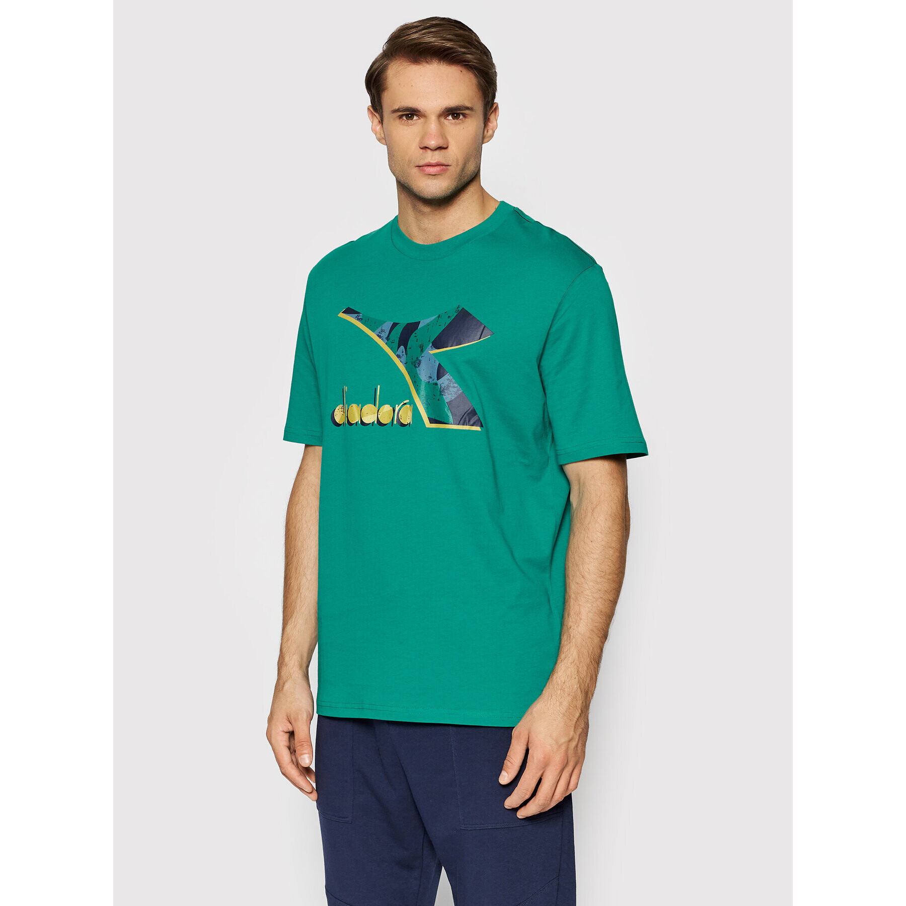 Diadora Тишърт Shield 102.177748 Зелен Regular Fit - Pepit.bg