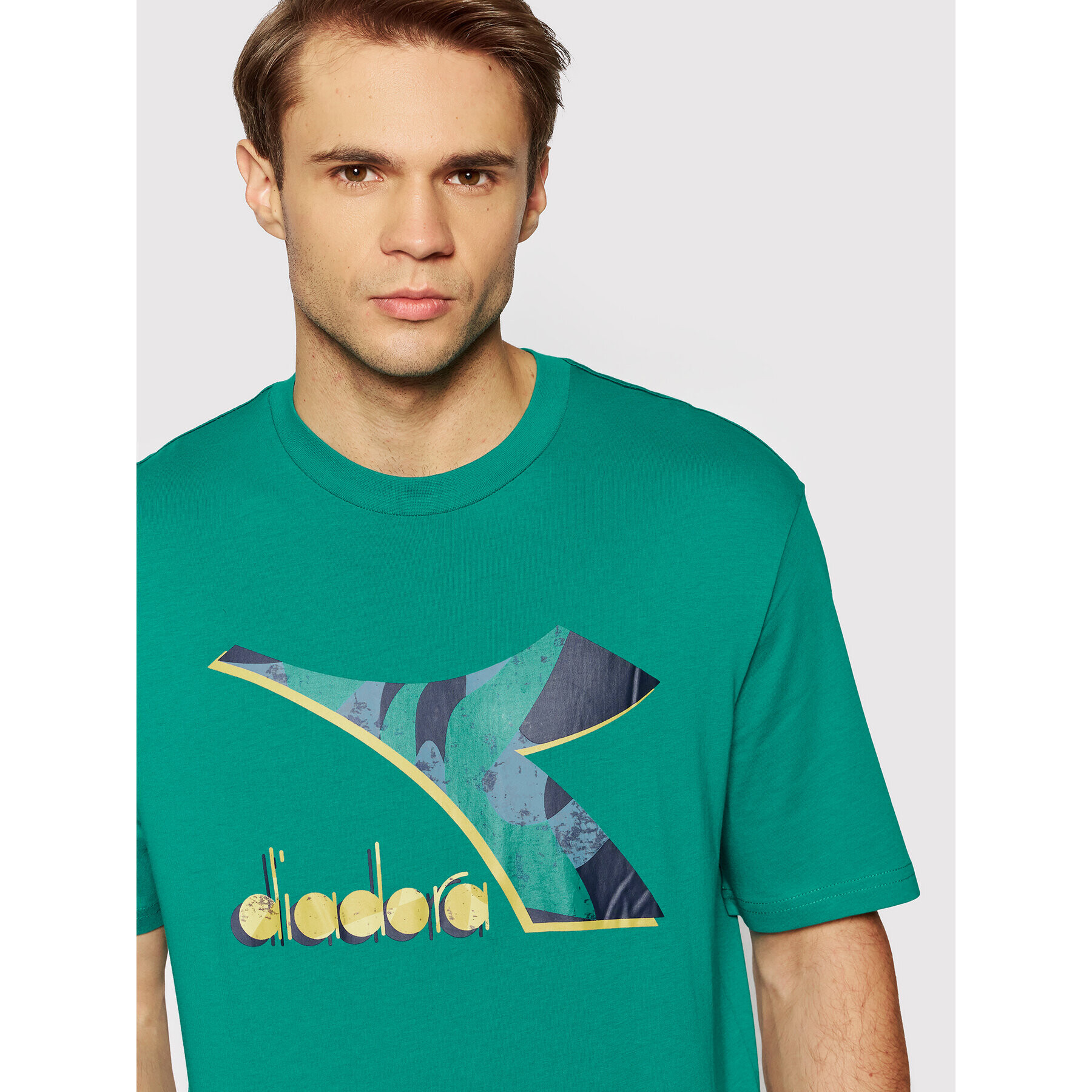 Diadora Тишърт Shield 102.177748 Зелен Regular Fit - Pepit.bg