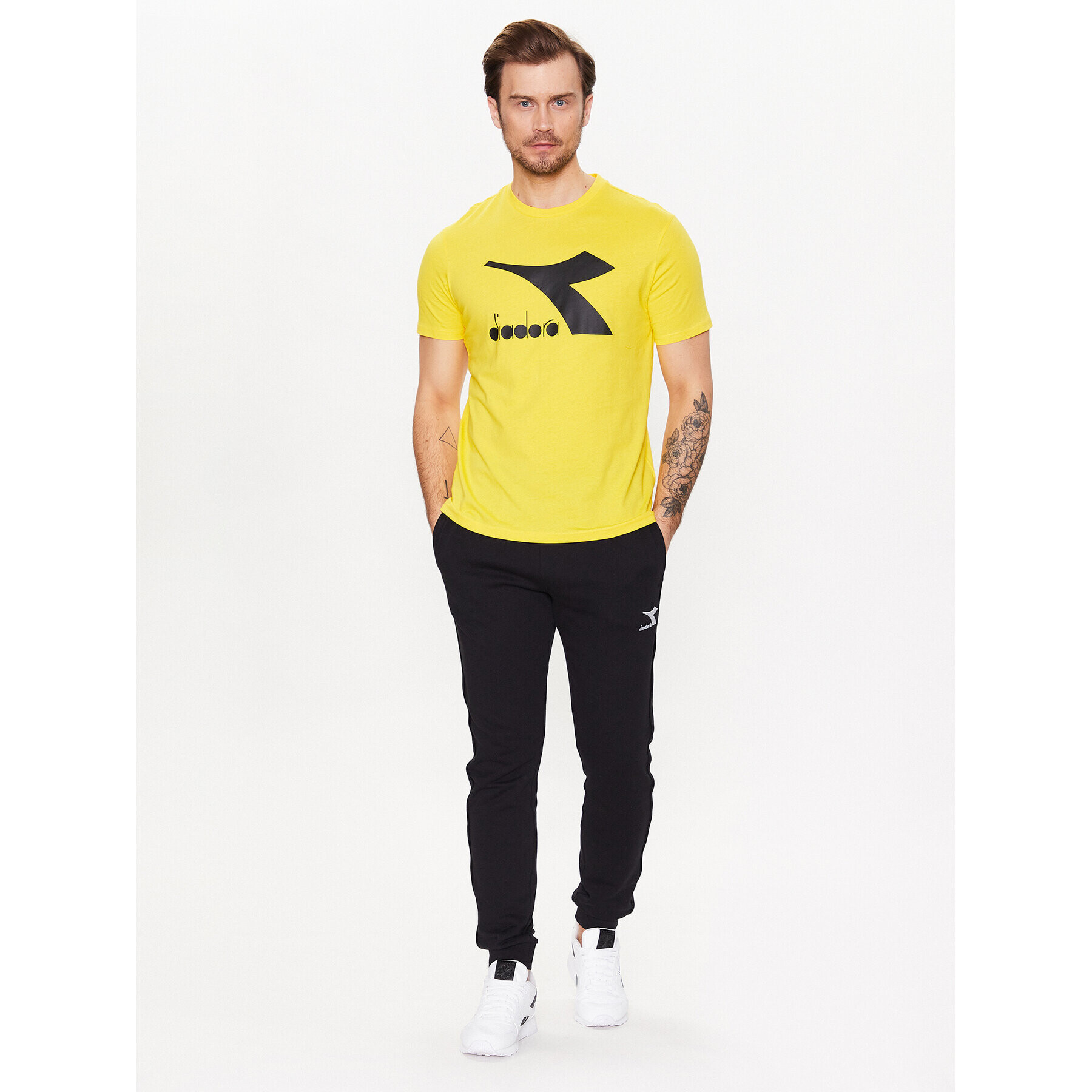 Diadora Тишърт Ss Core 102.179759 Жълт Regular Fit - Pepit.bg