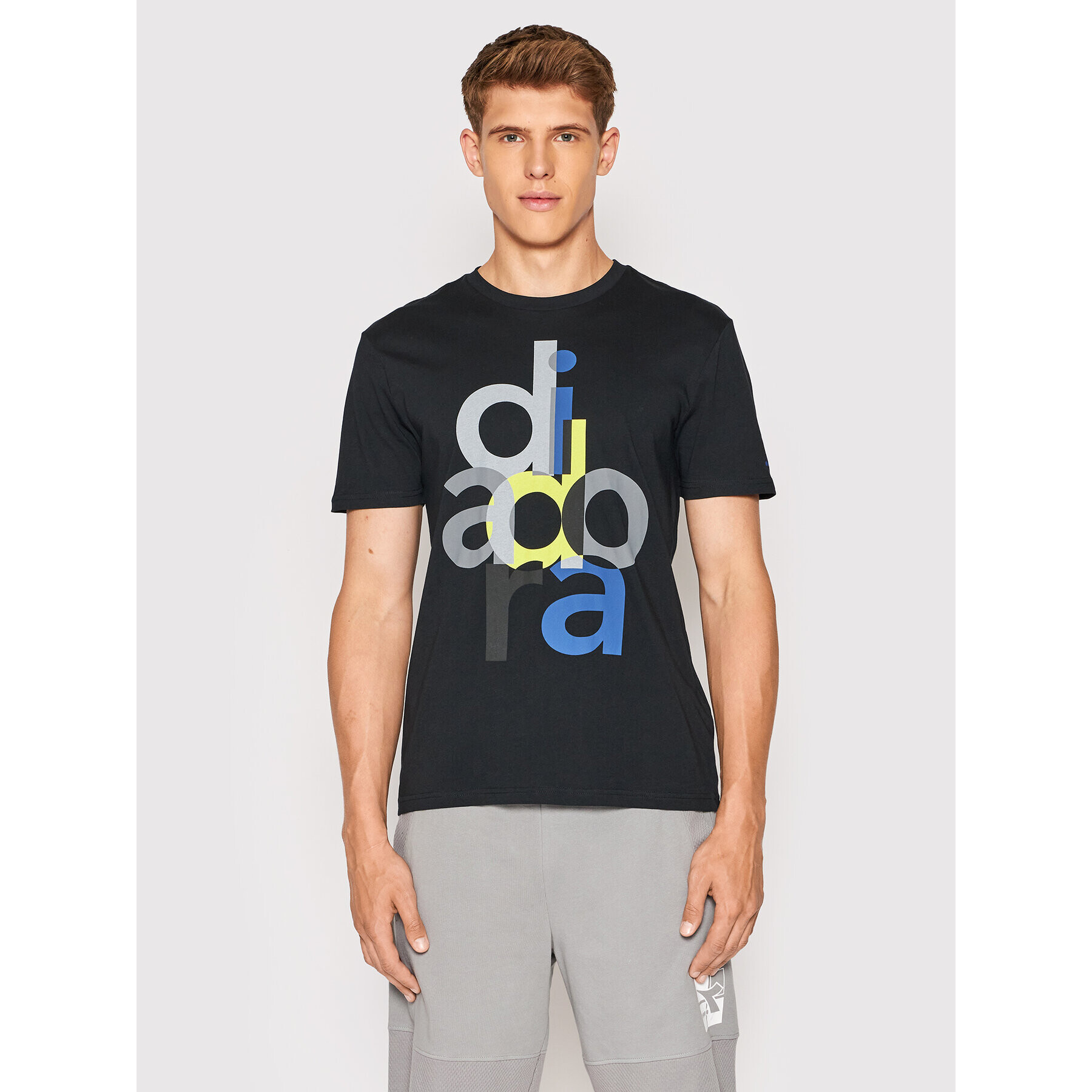 Diadora Тишърт Ss Logo 102.178171 Черен Regular Fit - Pepit.bg