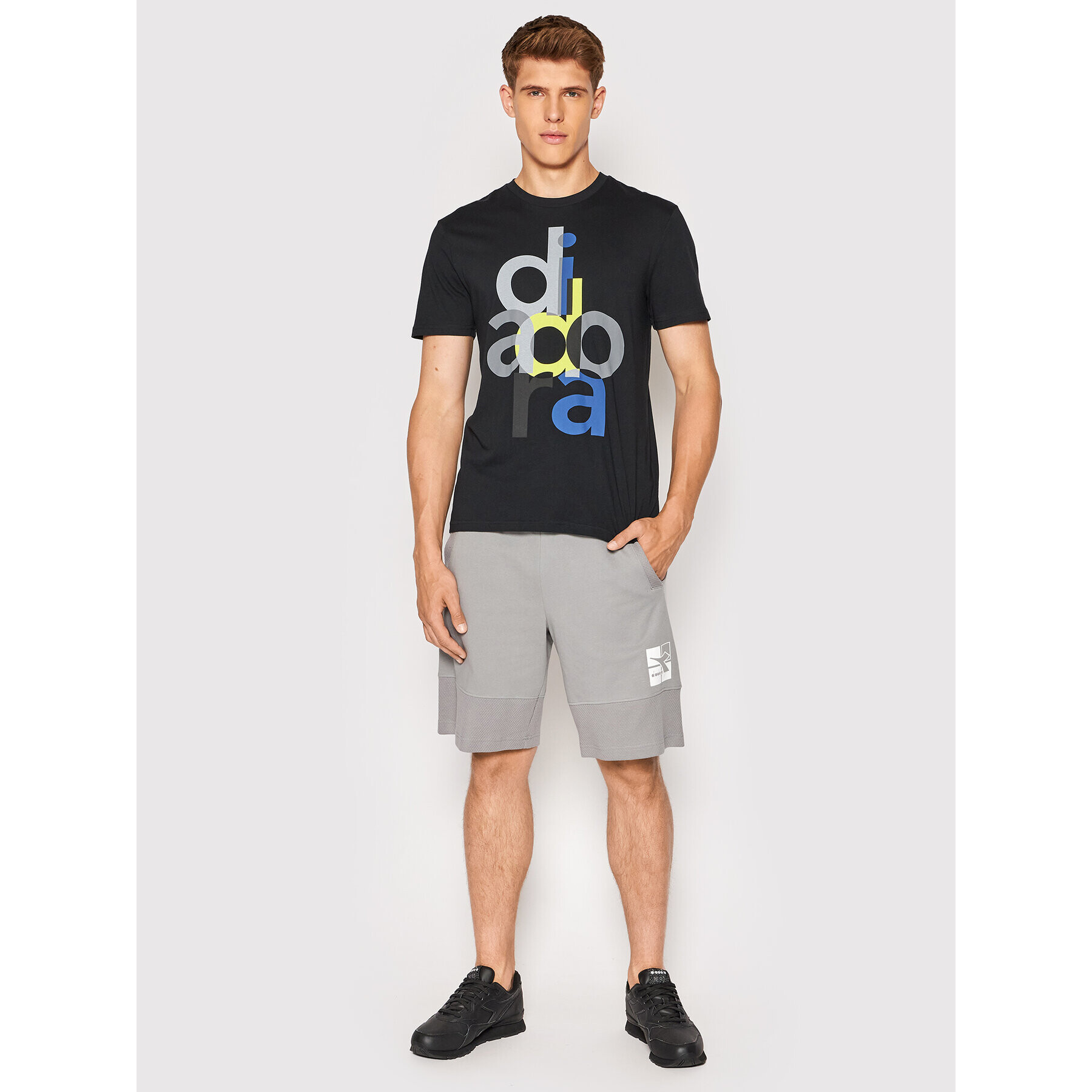 Diadora Тишърт Ss Logo 102.178171 Черен Regular Fit - Pepit.bg