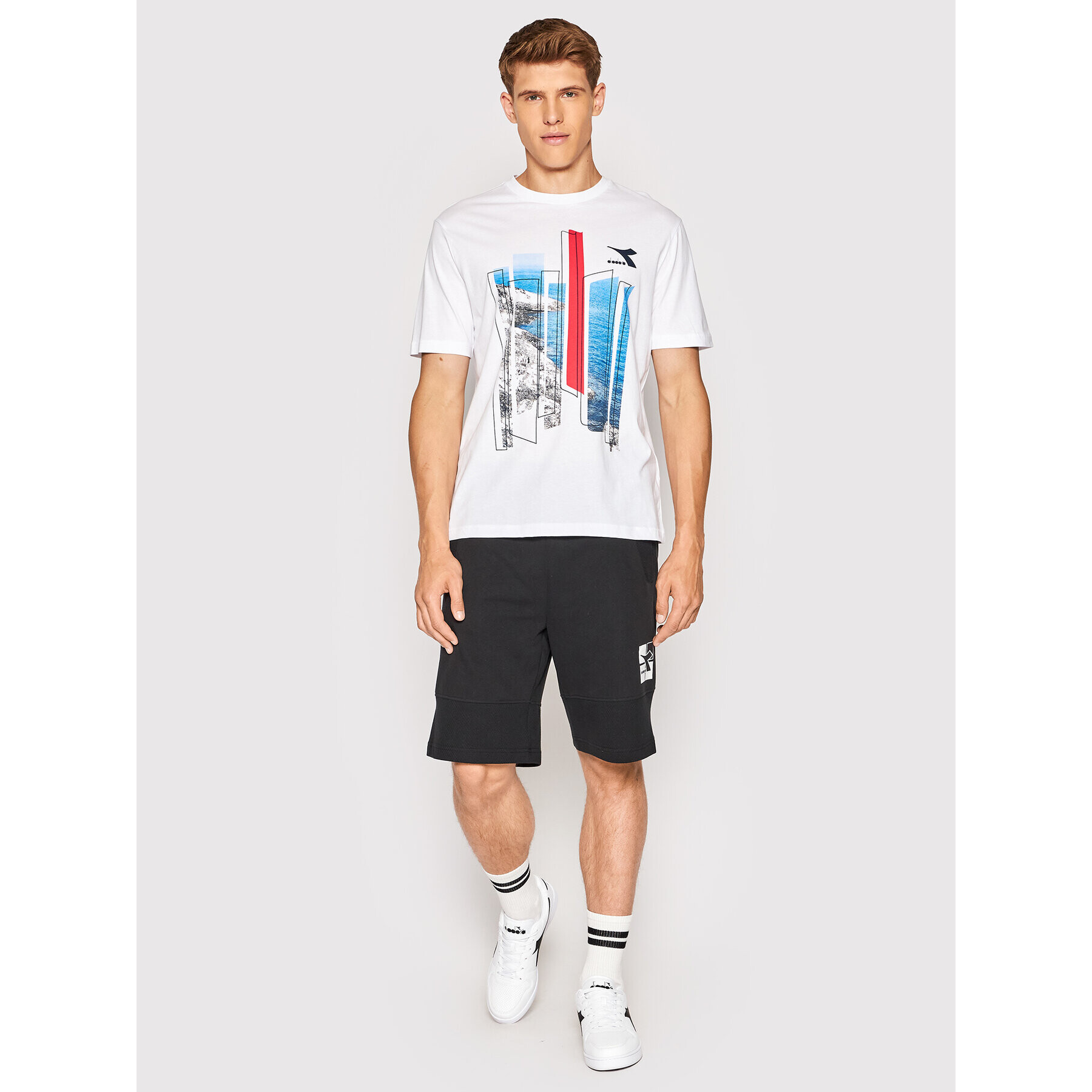 Diadora Тишърт Ss Shore 102.178172 Бял Regular Fit - Pepit.bg