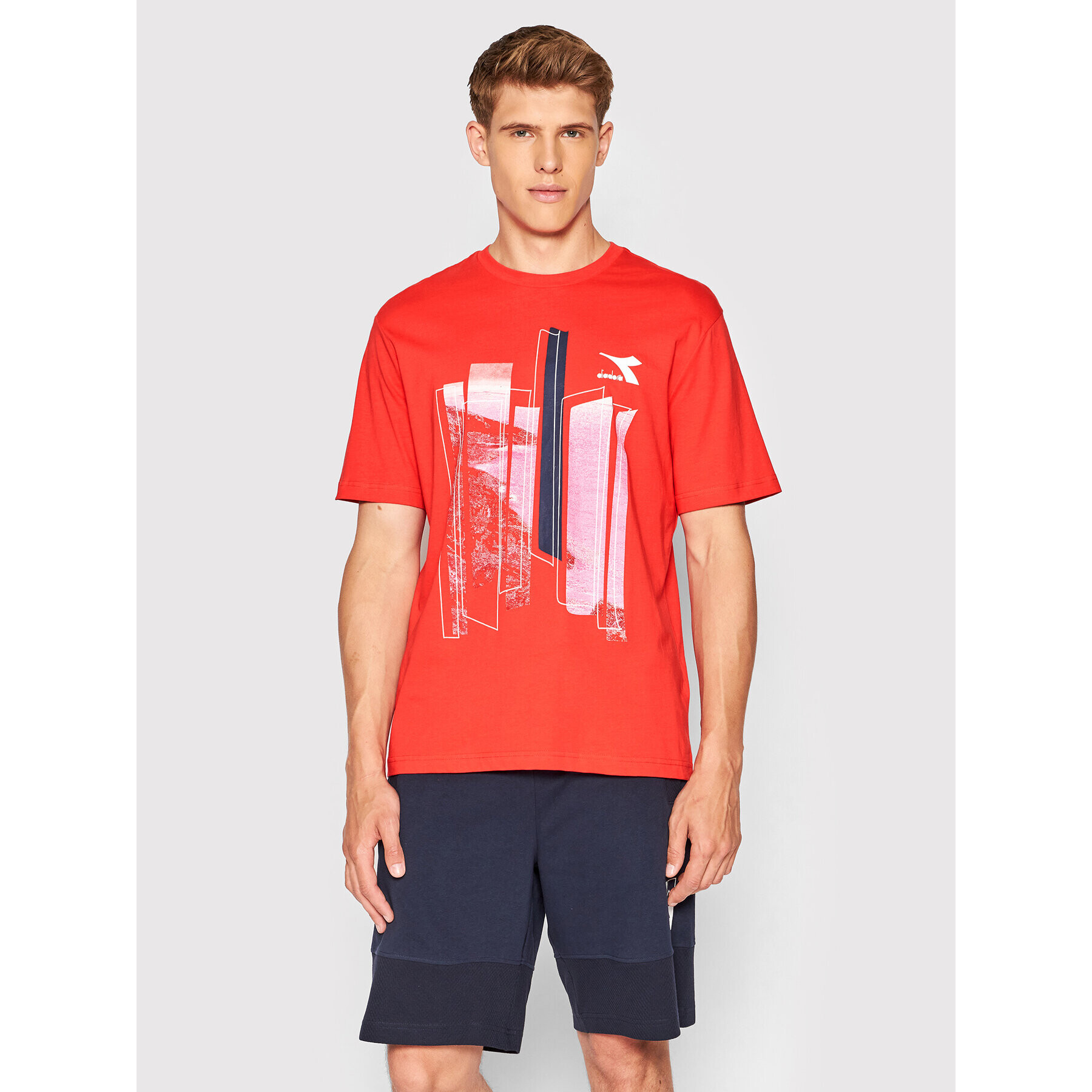 Diadora Тишърт Ss Shore 102.178172 Червен Regular Fit - Pepit.bg