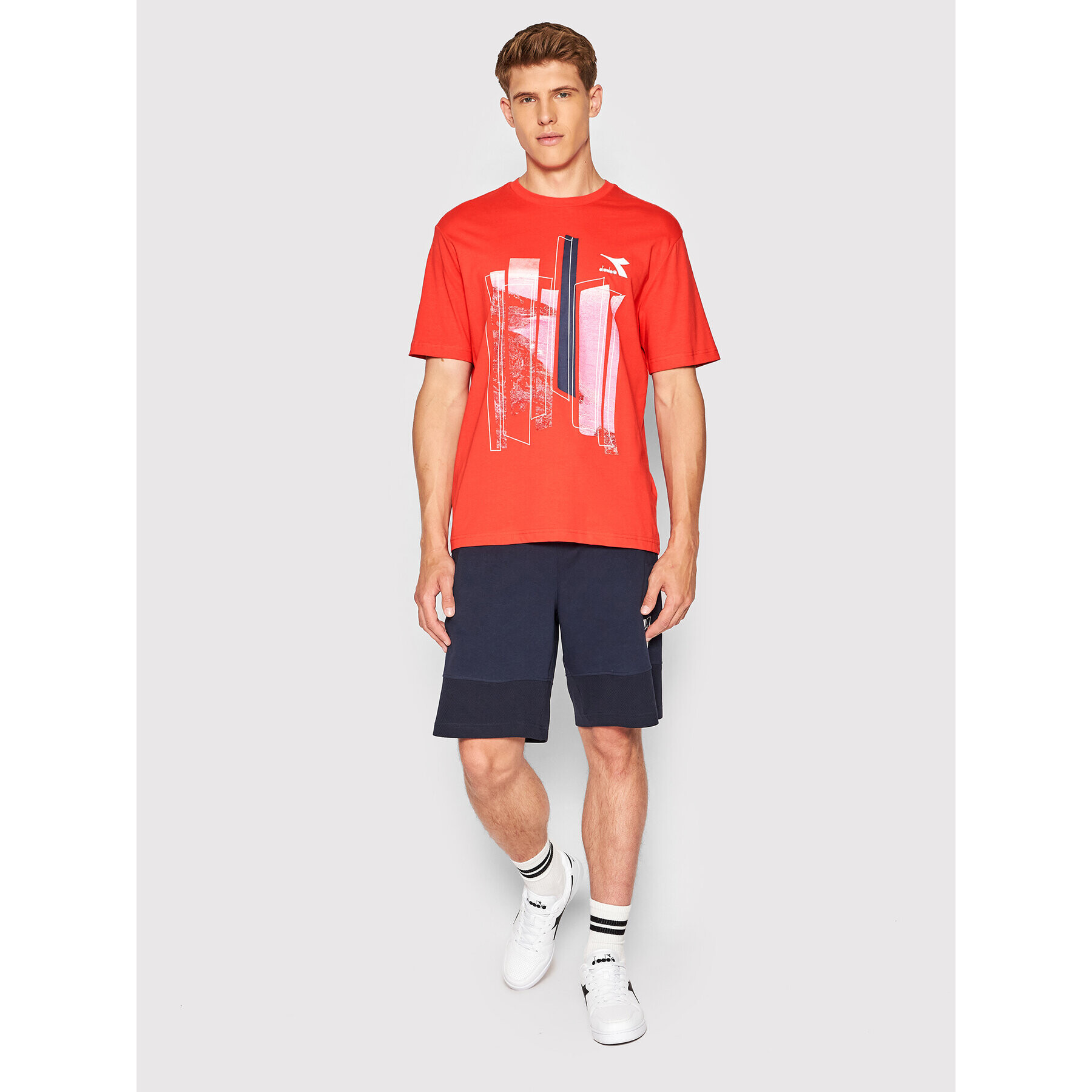 Diadora Тишърт Ss Shore 102.178172 Червен Regular Fit - Pepit.bg