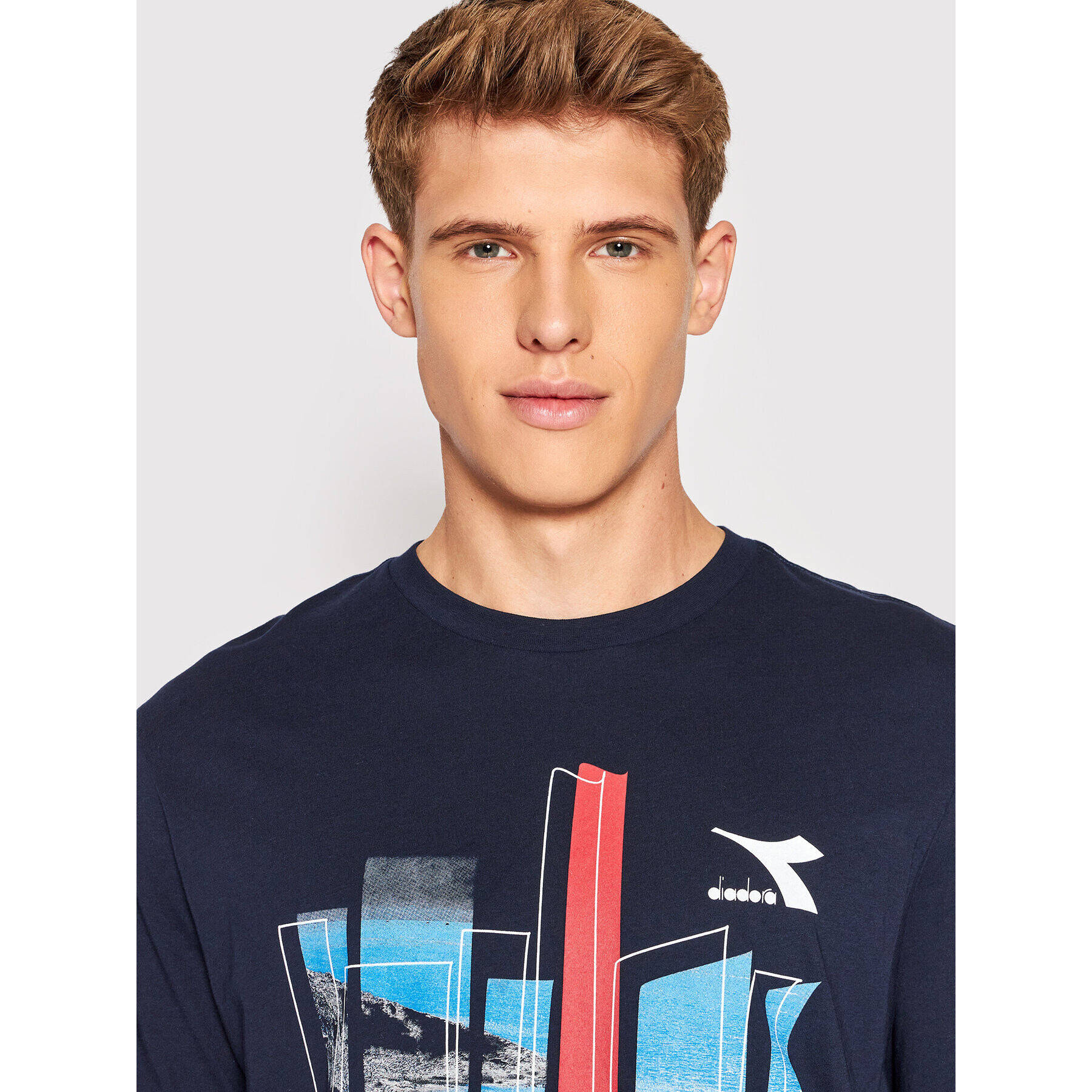 Diadora Тишърт Ss Shore 102.178172 Тъмносин Regular Fit - Pepit.bg