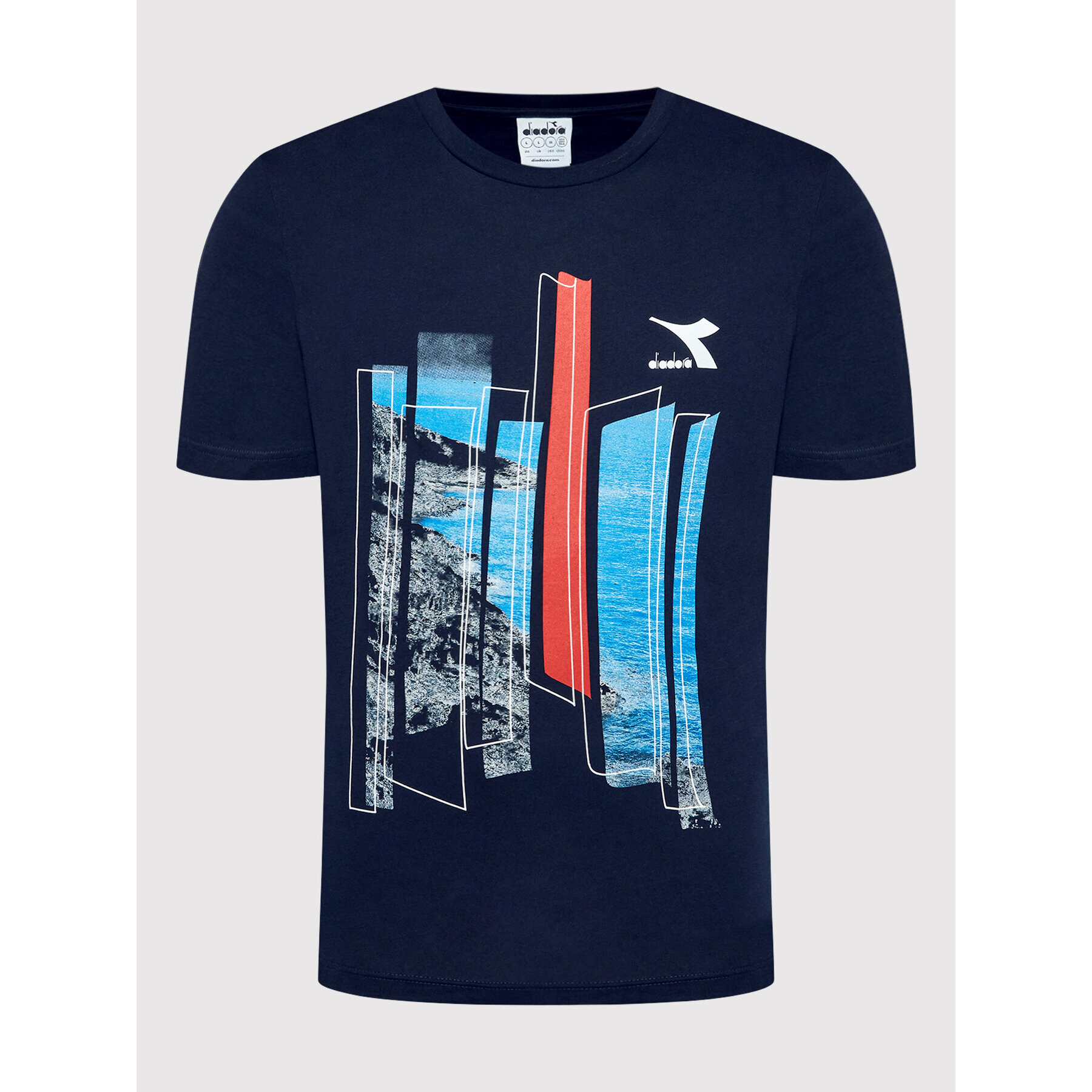 Diadora Тишърт Ss Shore 102.178172 Тъмносин Regular Fit - Pepit.bg