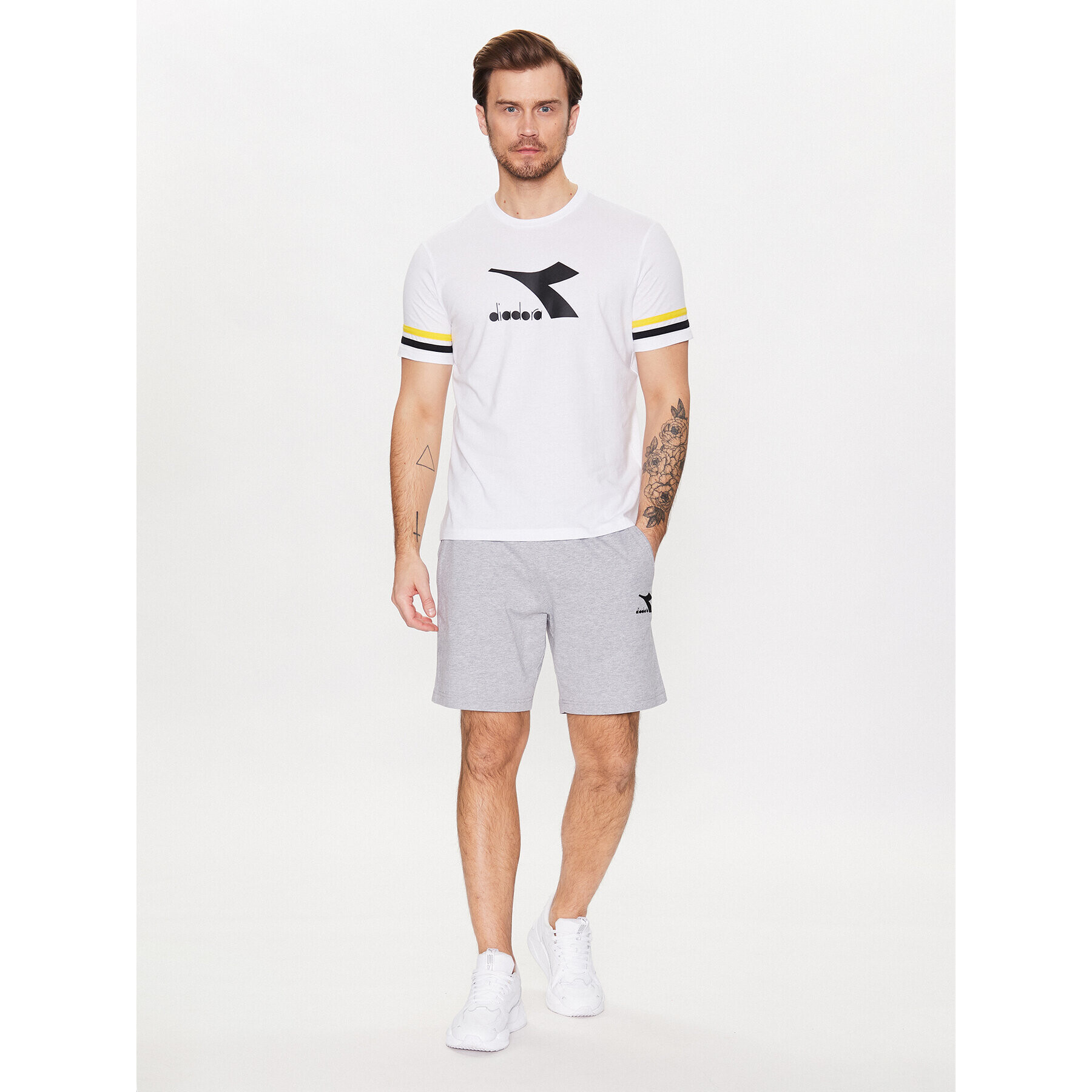 Diadora Тишърт Ss Slam 102.179298 Бял Regular Fit - Pepit.bg