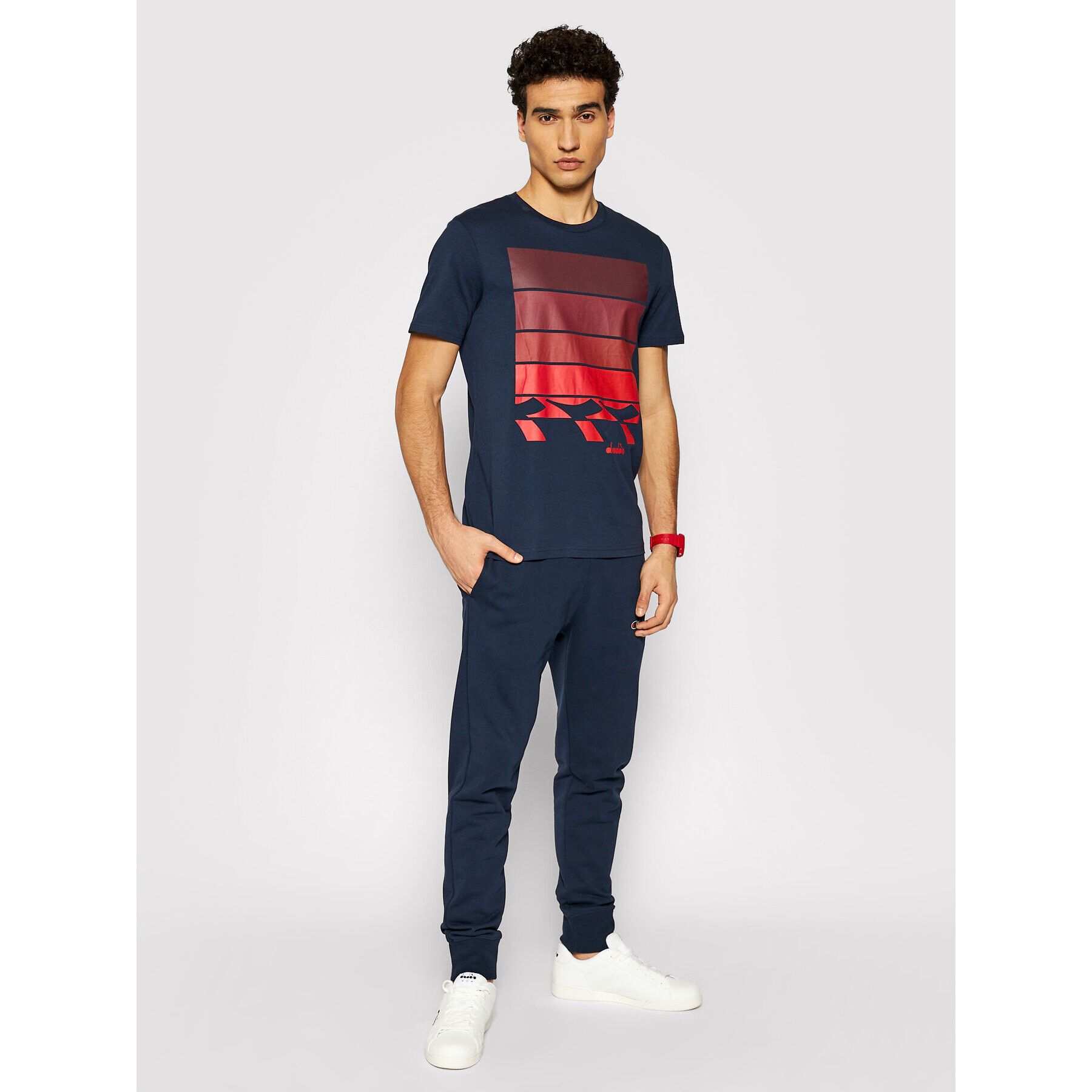 Diadora Тишърт Ss Zone 102.177060 Тъмносин Regular Fit - Pepit.bg