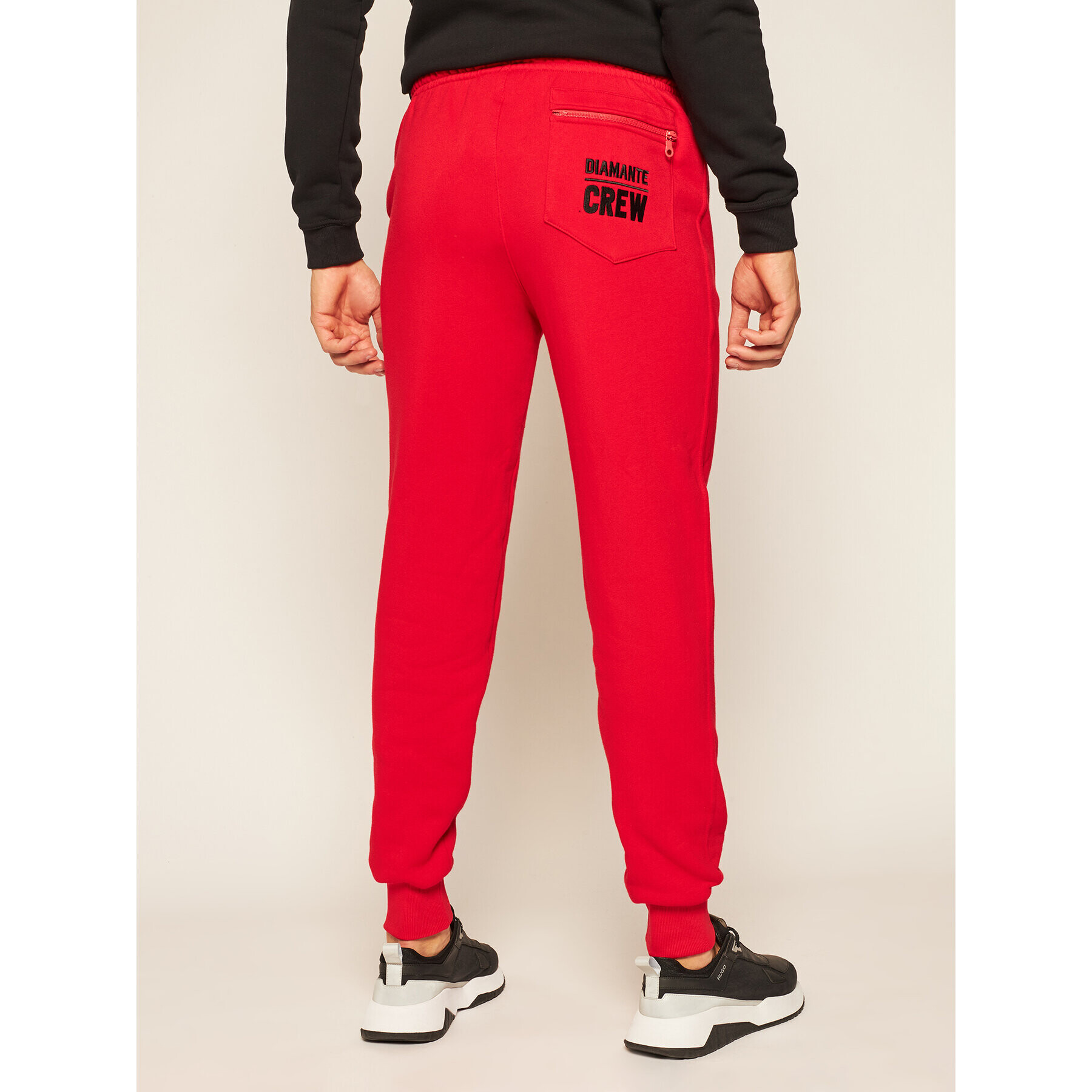 Diamante Wear Долнище анцуг Unisex Classic 5319 Червен Regular Fit - Pepit.bg