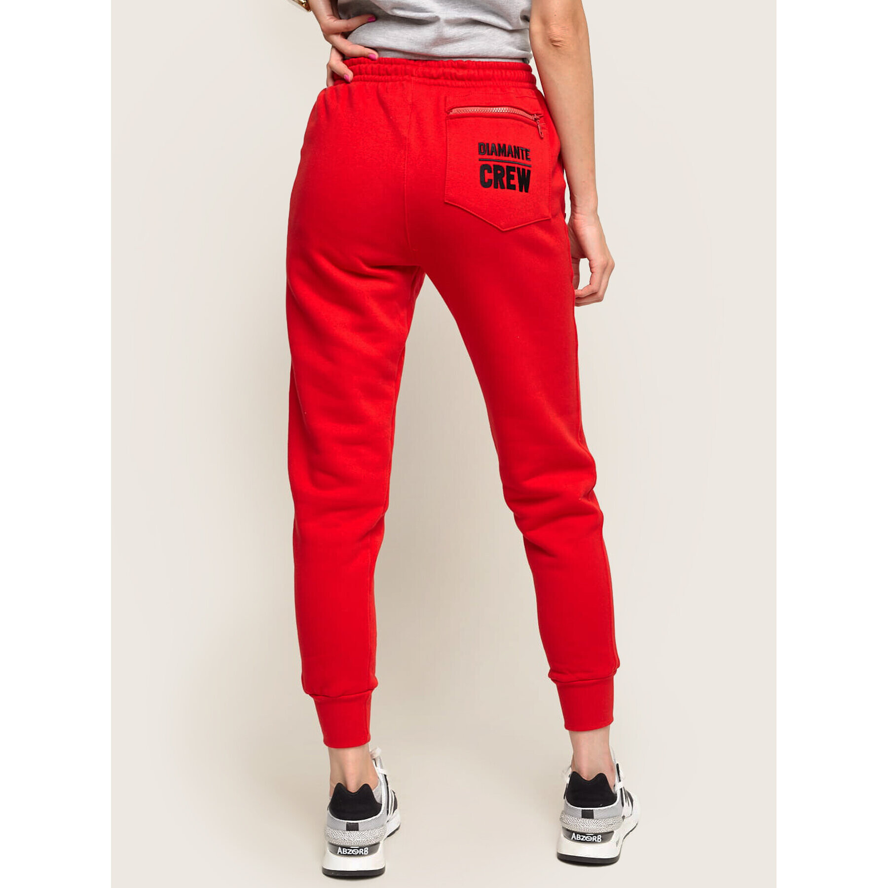 Diamante Wear Долнище анцуг Unisex Classic 5319 Червен Regular Fit - Pepit.bg