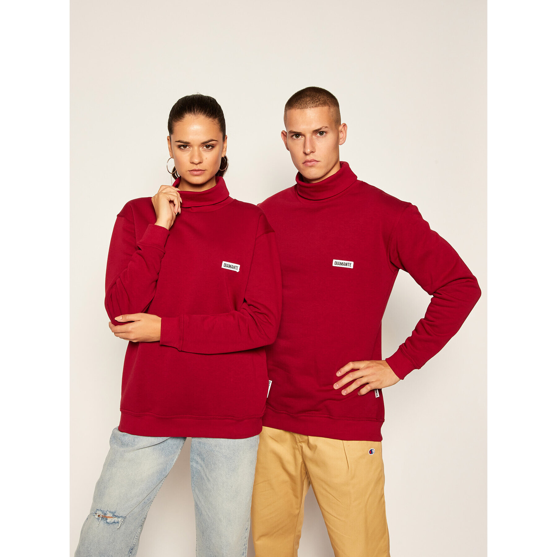 Diamante Wear Поло Unisex Basic 5380 Бордо Regular Fit - Pepit.bg