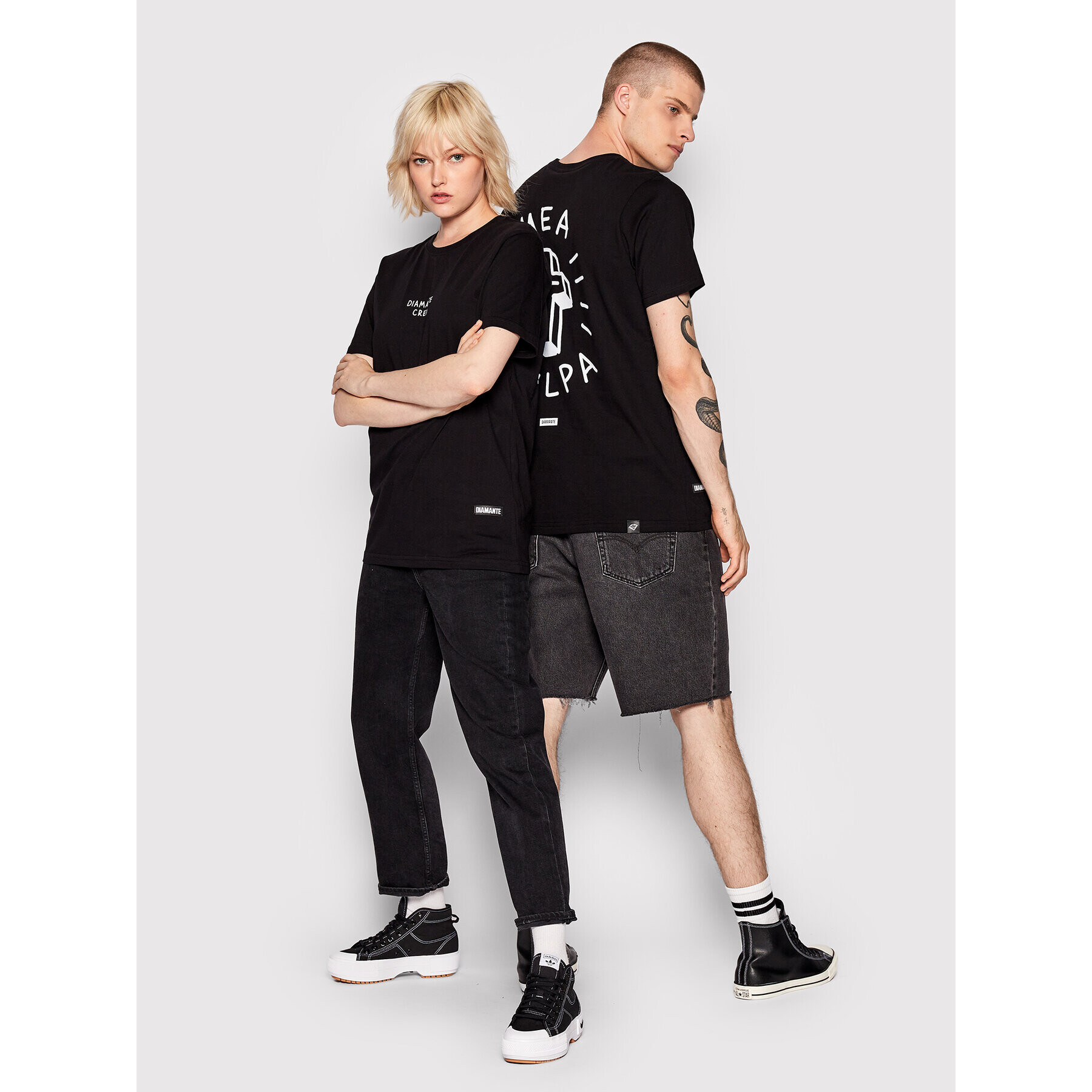 Diamante Wear Тишърт Unisex Mea Culpa Черен Regular Fit - Pepit.bg