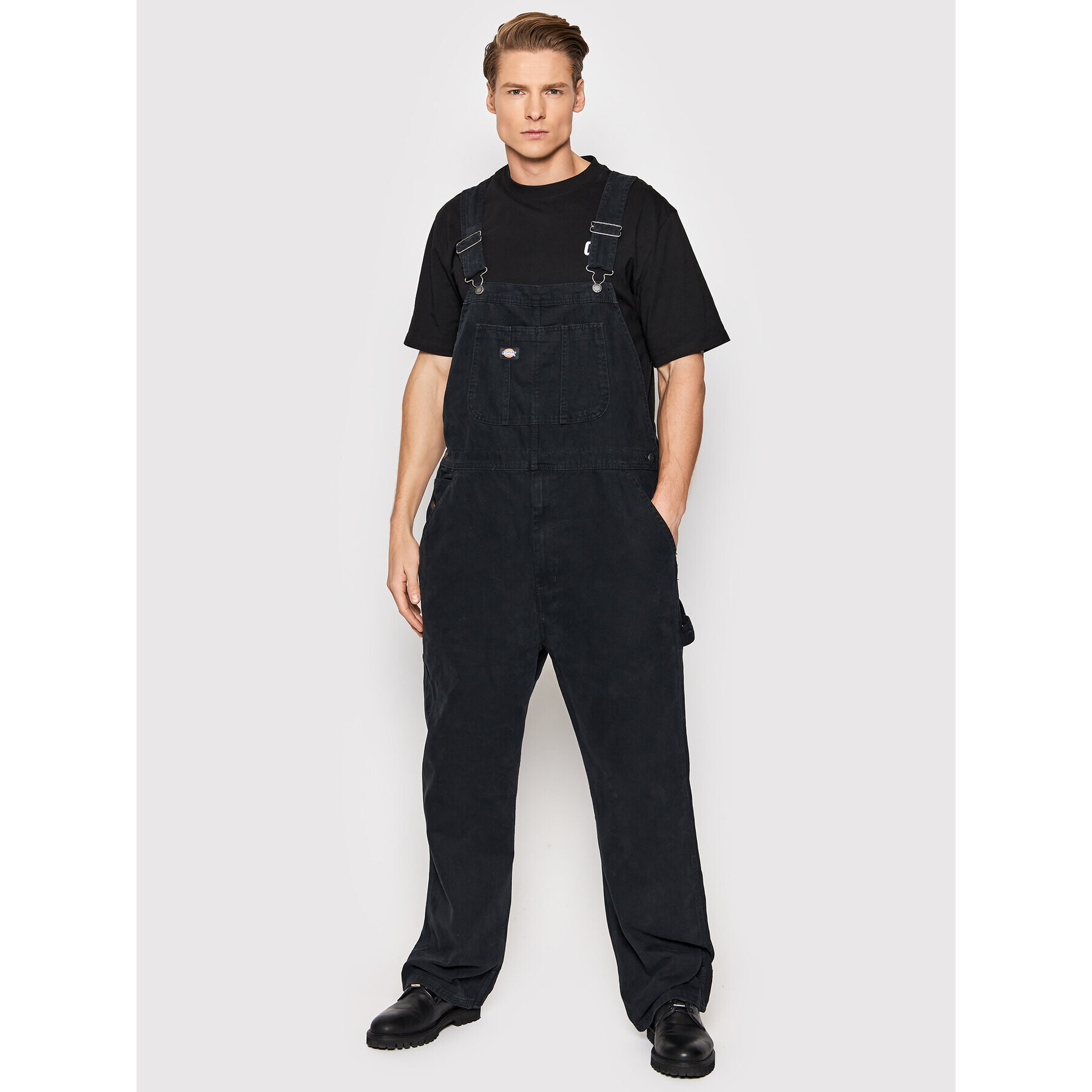 Dickies Гащеризон с презрамки Duck Canvas DK0A4XLXC40 Черен Relaxed Fit - Pepit.bg