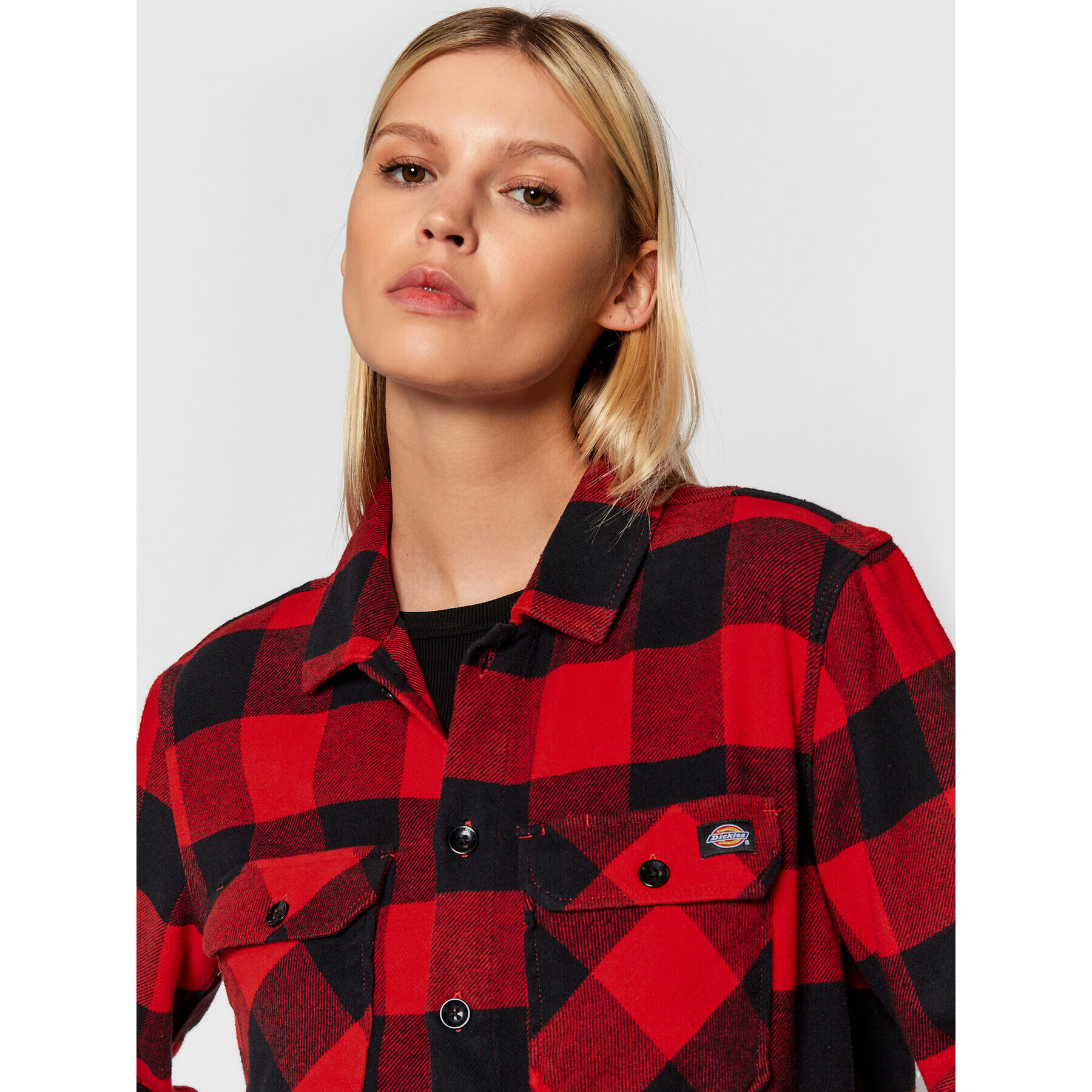 Dickies Риза New Sacramento DK0A4XI2RDX Червен Regular Fit - Pepit.bg