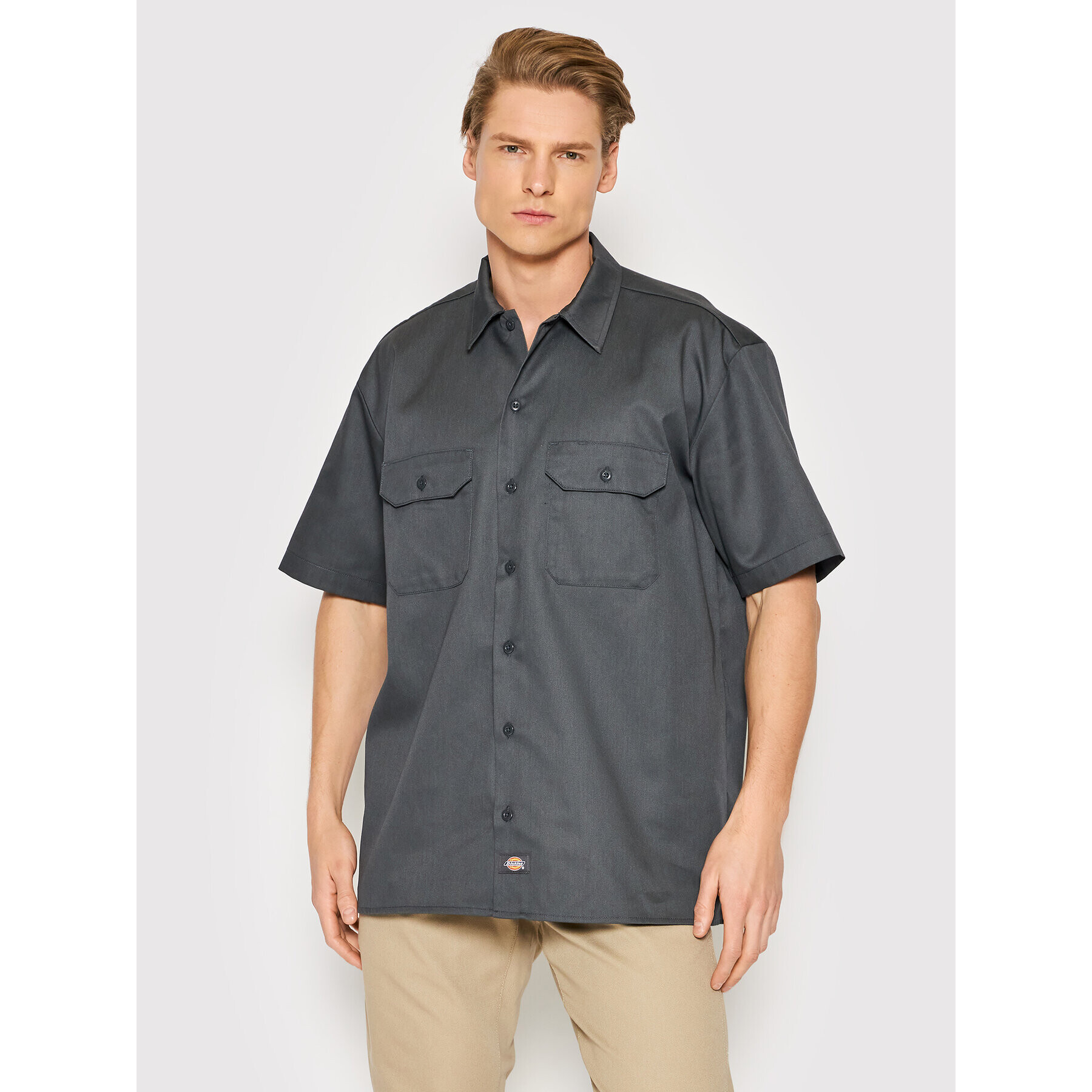Dickies Риза Work DK0A4XK7CH0 Сив Regular Fit - Pepit.bg