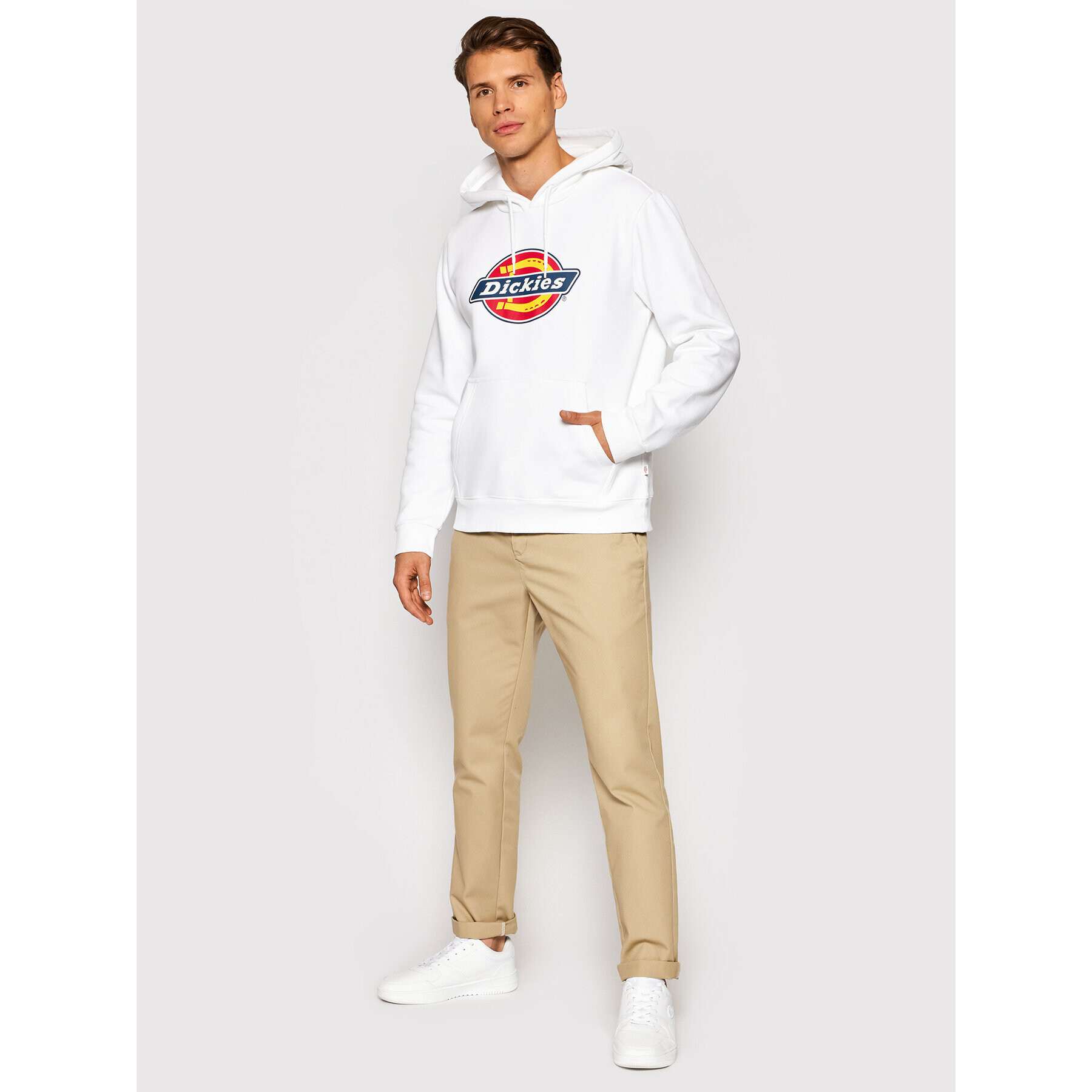 Dickies Суитшърт Icon Logo DK0A4XCB Бял Regular Fit - Pepit.bg