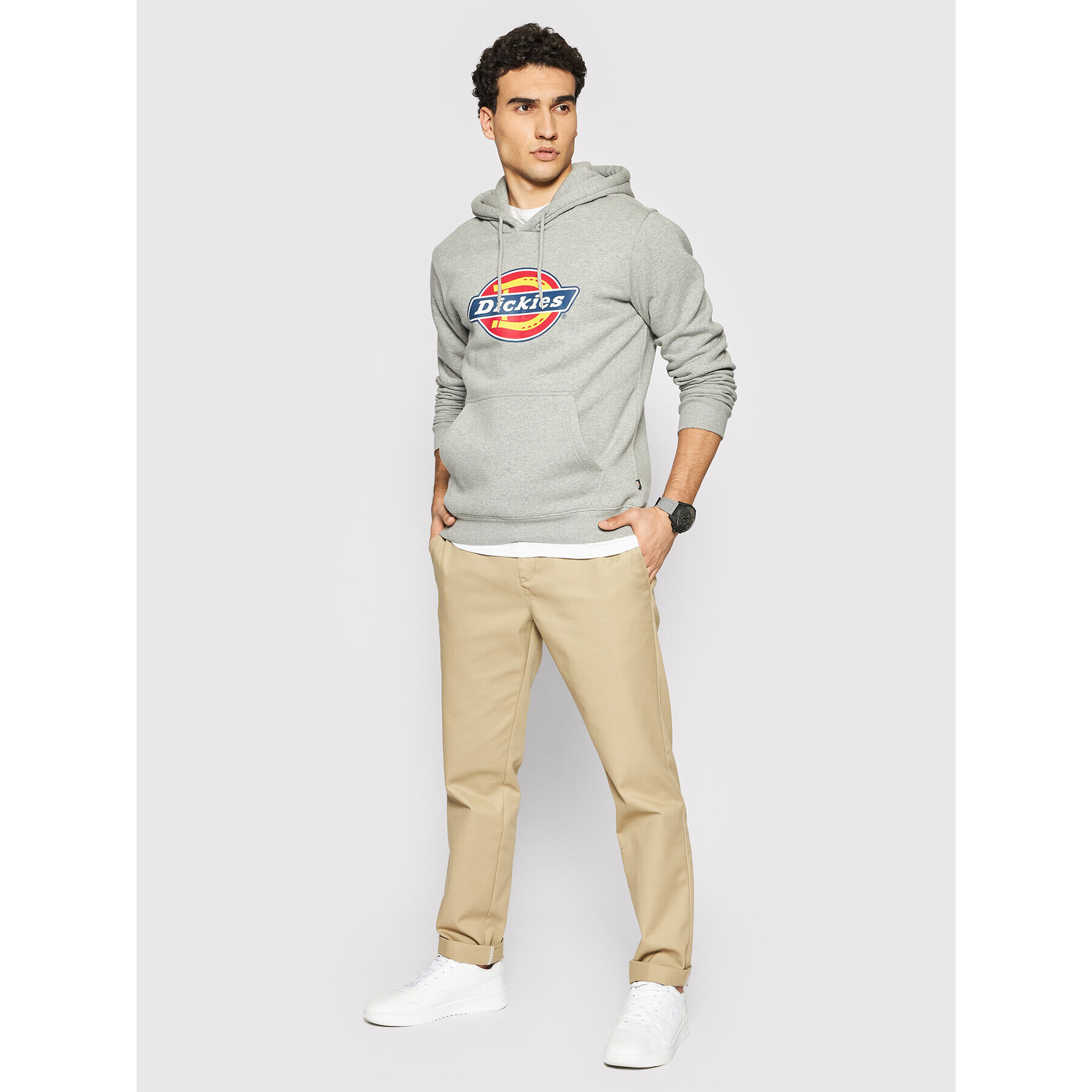 Dickies Суитшърт Icon Logo DK0A4XCBGYM Сив Regular Fit - Pepit.bg